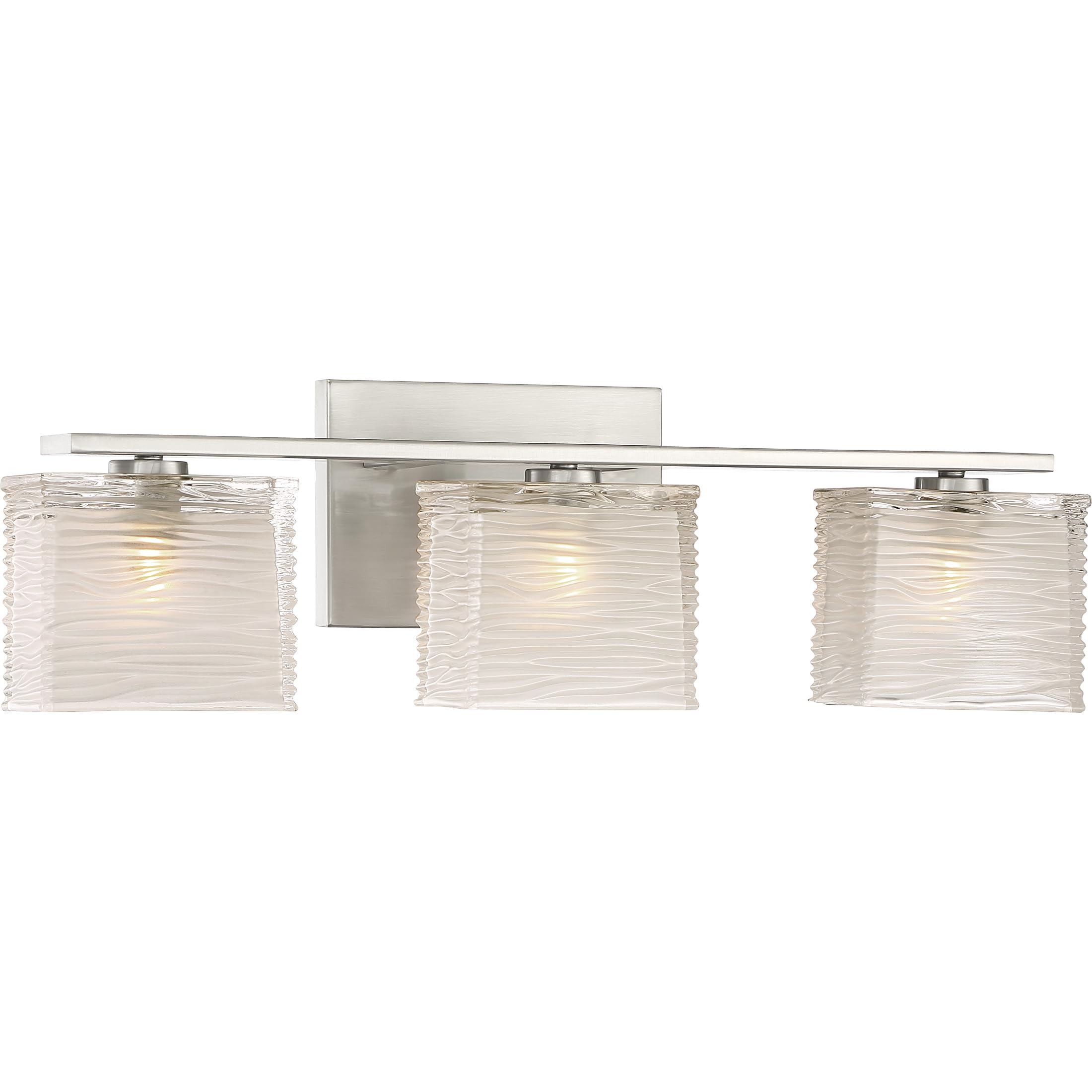 Quoizel WCP8603BN 3-Light Bathroom Vanity Light Fixture - 180W Brushed Nickel Finish - Perfect for Modern Bathrooms & Powder Rooms