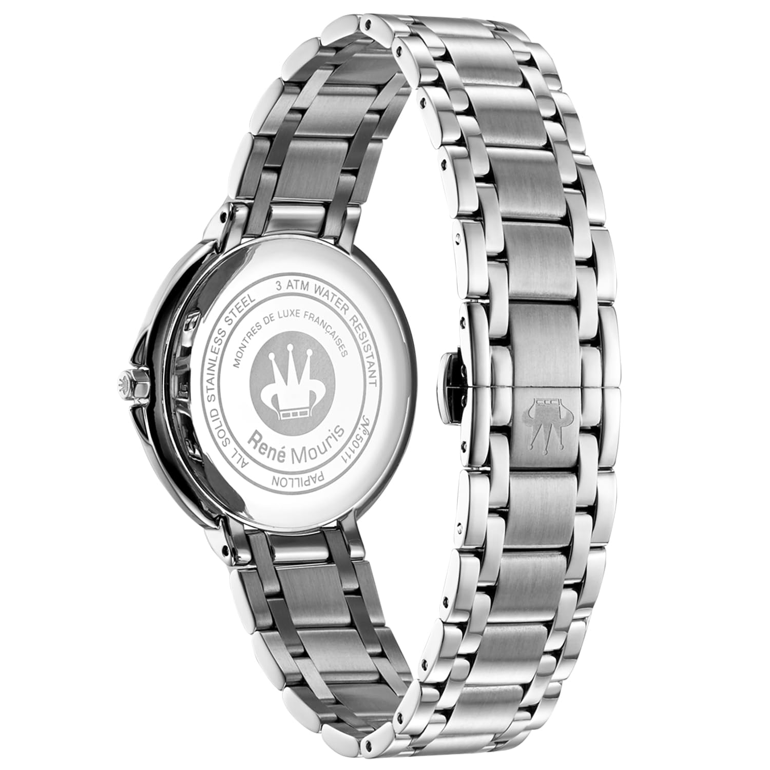 René Mouris Papillon Women's Luxury Watch - 36mm 316L Stainless Steel Case, Sapphire Coated Crystal, 50M Waterproof with Matching Steel Band | Elegant Dress Watch for Office, Parties & Special Occasions