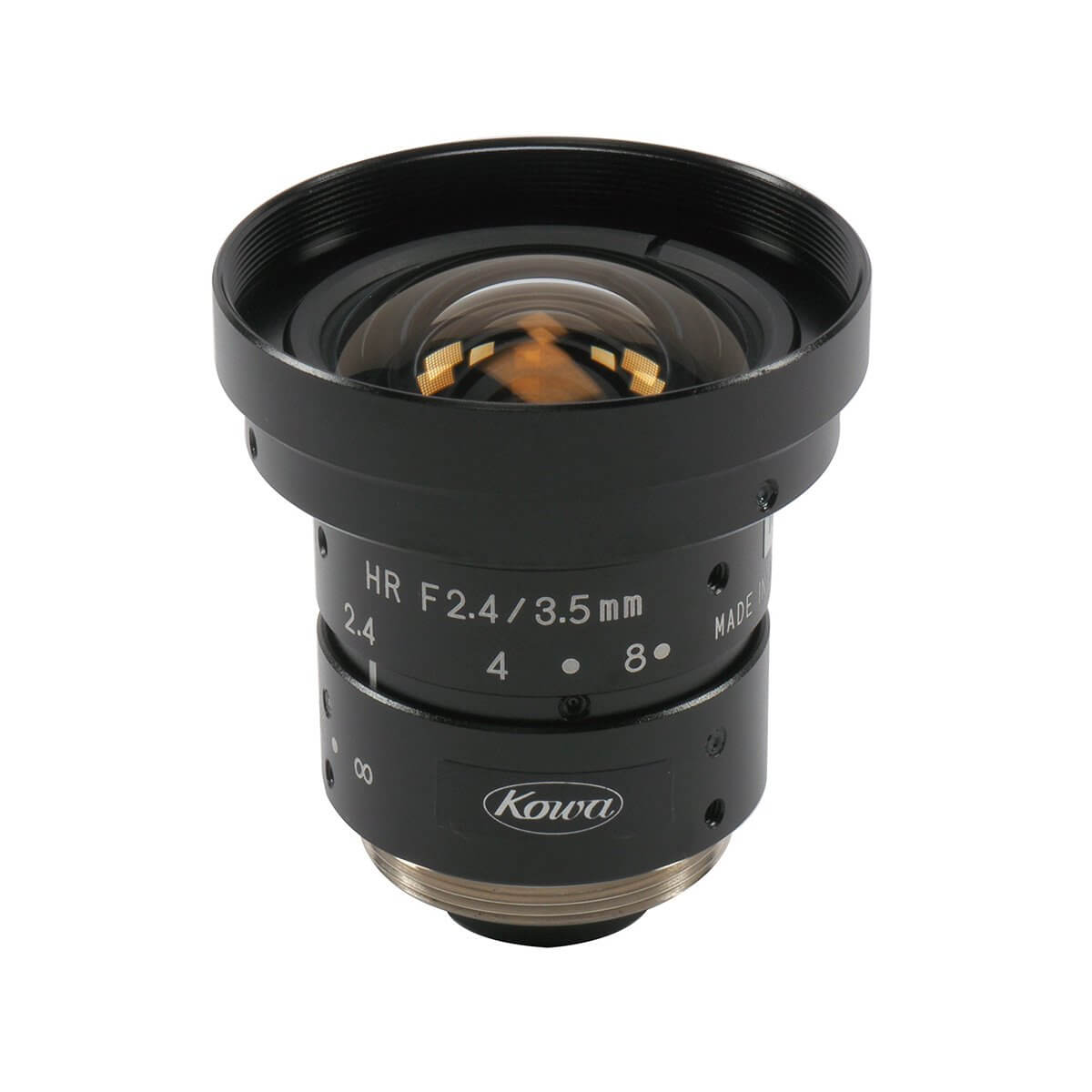 2MP 3.5mm F2.4 C Mount Lens for CCTV Camera - High Resolution 1/1.8