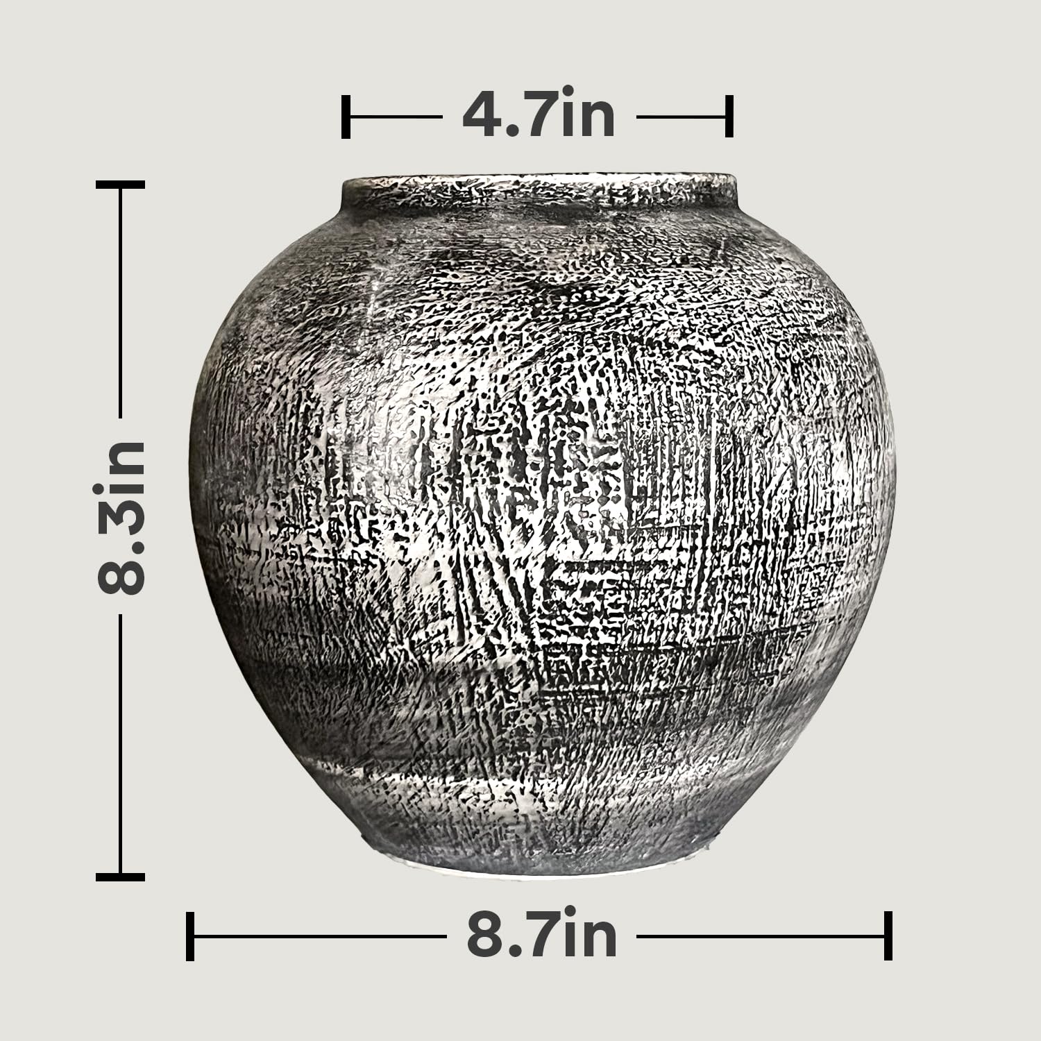 Handmade Ceramic Vase - Modern Farmhouse Decor for Coffee Table, Dining Table, Bookcase & Shelves - Perfect for Kitchen, Living Room & Office - 8.7