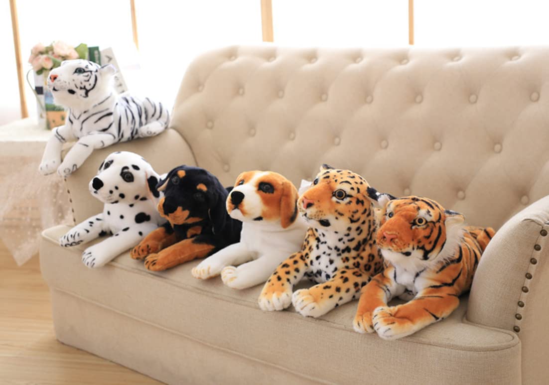 Soft Plush Tiger Stuffed Animal Tissue Box Cover - Cute White Tiger Decorative Holder for Living Room, Office Desk, Nightstand & Vanity | Home Decor Gift Idea for Animal Lovers