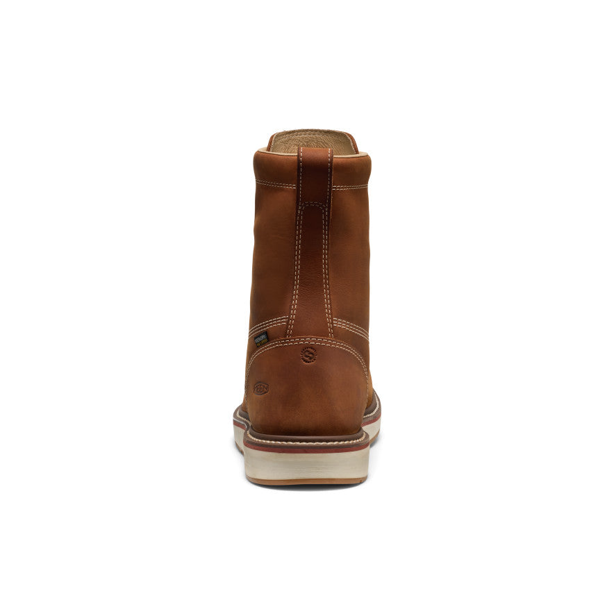 Men's Liberty 8 Waterproof Work Boots - Soft Toe Leather Brown/Gum - Durable Safety Shoes for Construction, Hiking & Outdoor Activities