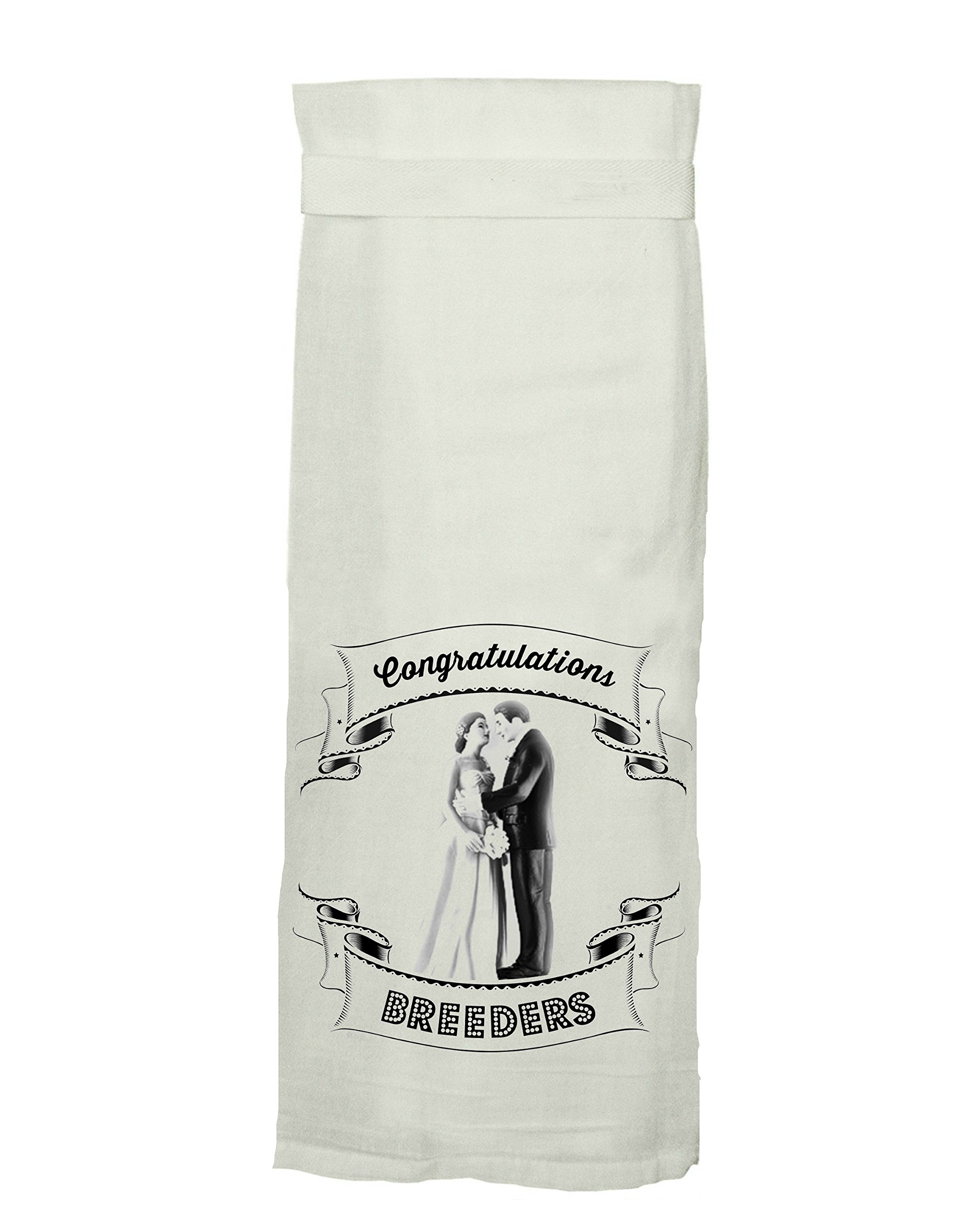 Twisted Wares 'CONGRATULATIONS BREEDERS' Funny Dog Lover Kitchen Towel - Absorbent Hanging Dish Towel for Pet Owners, Perfect for Dog Show Gifts & Puppy Shower Decor
