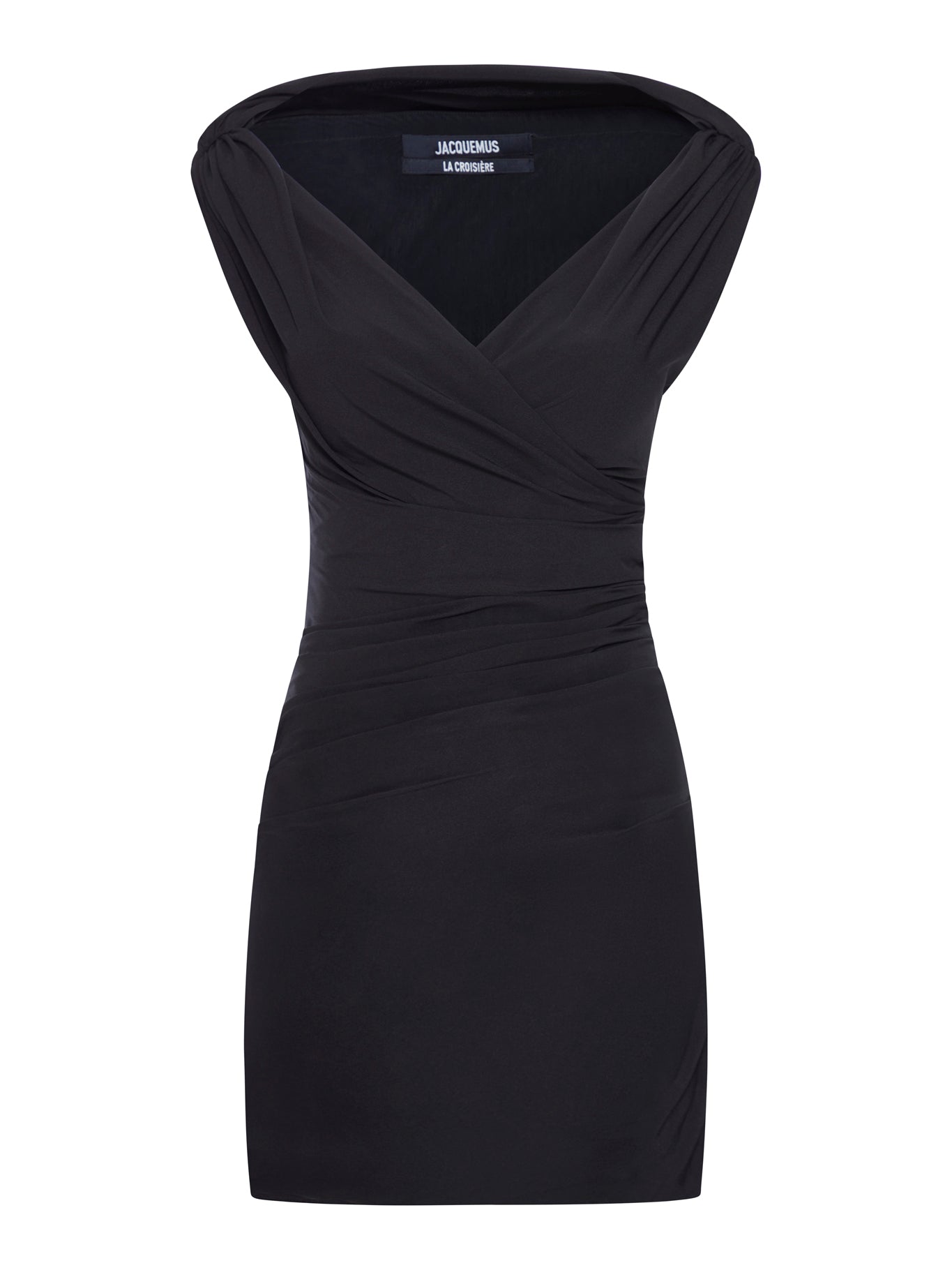 Elegant Black Draped Dress for Women - Stylish & Comfortable Evening Gown for Parties, Weddings & Special Occasions