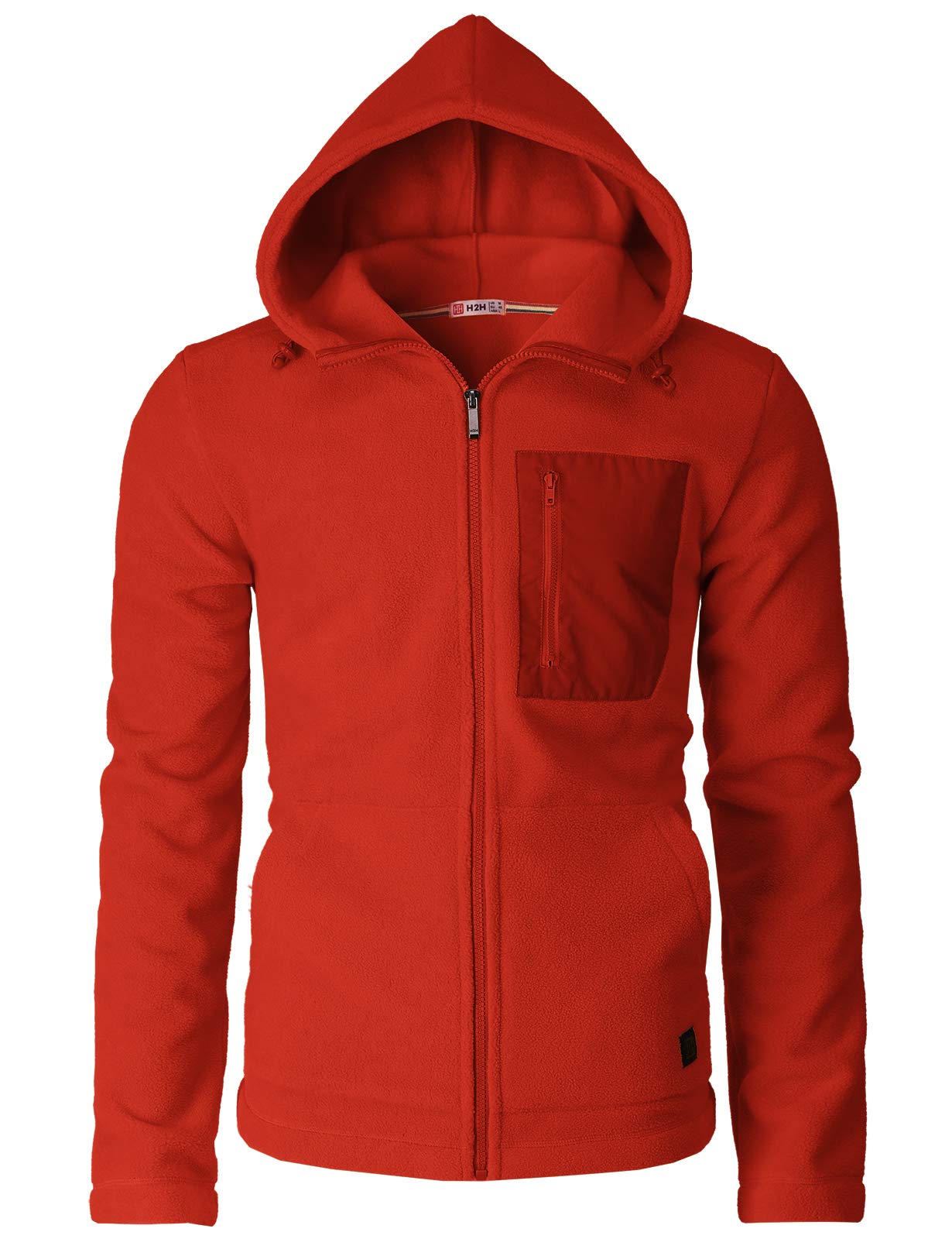 Men's Slim Fit Zip-Up Fleece Jacket - Lightweight Thermal Winter Coat for Outdoor Activities, Hiking & Casual Wear | H2H Brand