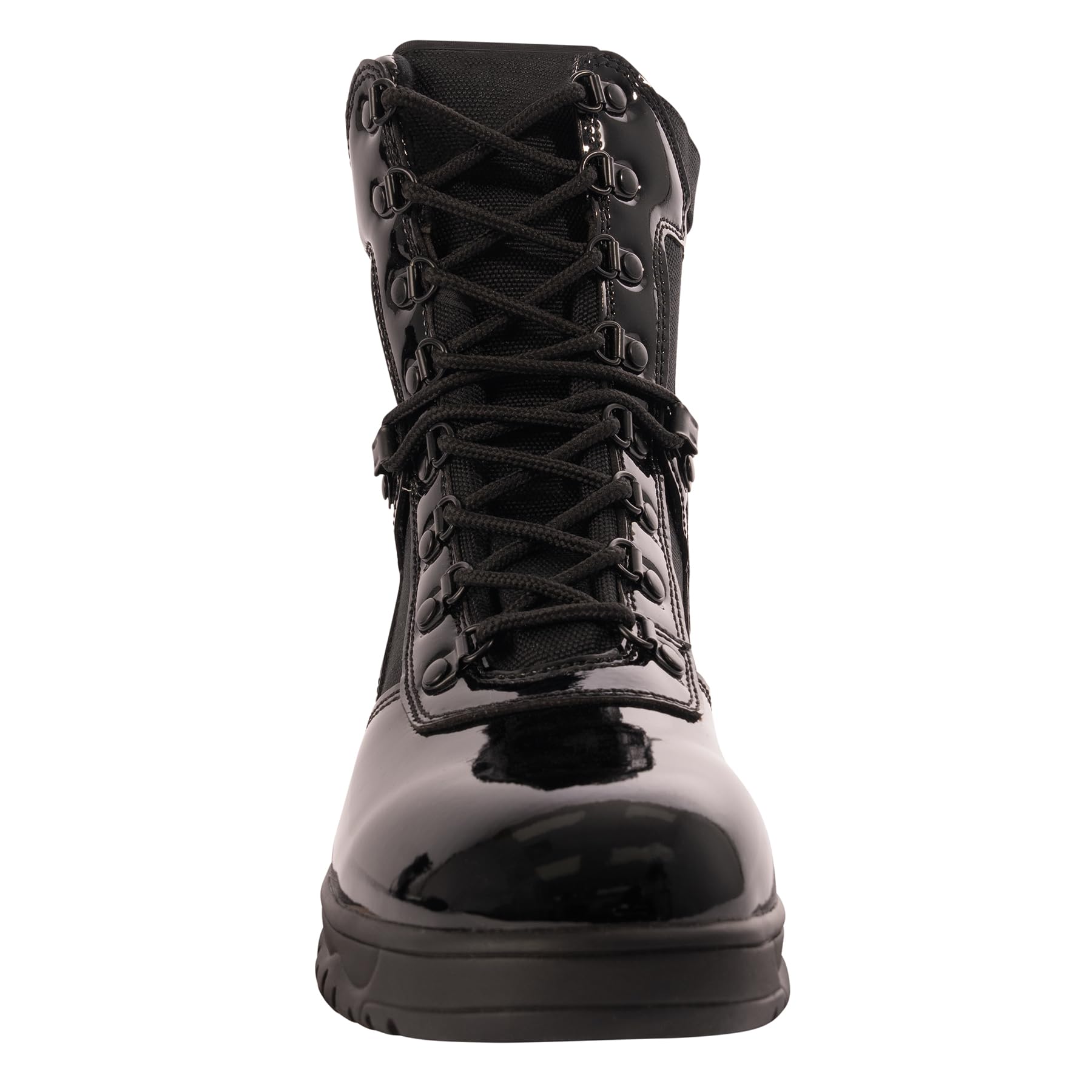 Rothco 8 Inch Forced Entry High-Gloss Tactical Boot with Side Zipper - Military & Law Enforcement Footwear for Outdoor, Hiking & Security Work