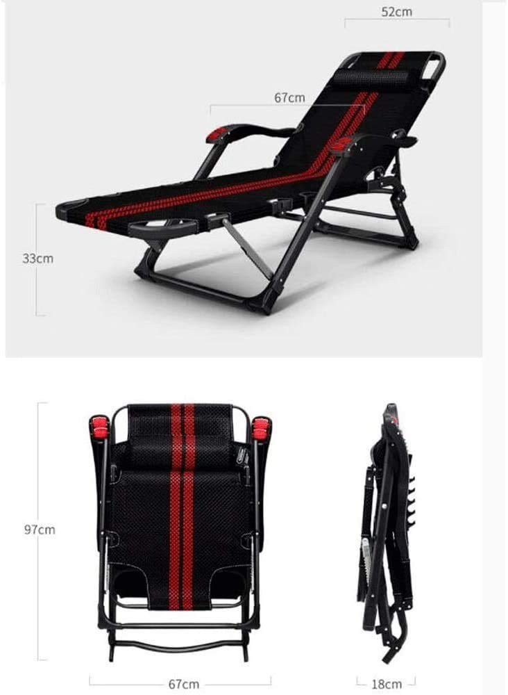 Portable Folding Recliner Chair - Outdoor, Beach, Balcony, Deck & Office Lounge Chair with Adjustable Backrest | Perfect for Camping, Patio Relaxation, Sunbathing & Power Naps