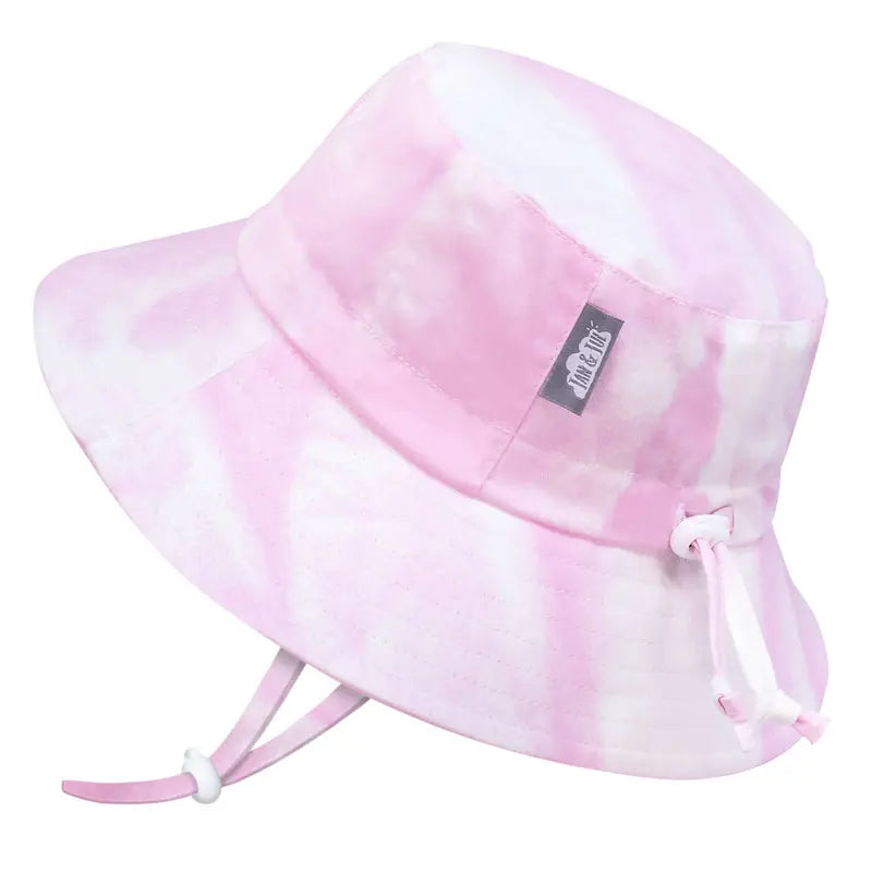 Jan & Jul Pink Tie Dye Cotton Bucket Hat for Women & Girls - Summer Sun Protection, Beach Vacation, Outdoor Activities
