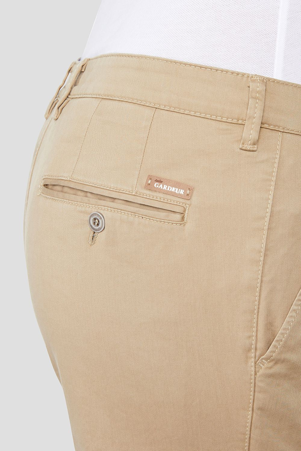 GARDEUR Benito Modern Chino Pants for Men - Classic Slim Fit Casual Trousers in Tan | Perfect for Office, Business Casual & Smart Outfits