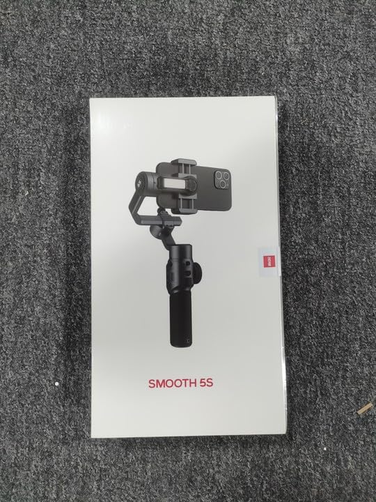 ZHIYUN Smooth 5S Gray Smartphone Gimbal Stabilizer - Compatible with iPhone 14/13/12/11/SE/XS/XR/X/8/Pro Max/Plus & Samsung Android Phones - Upgraded Version for YouTube, TikTok, Vlogging, Live Streaming & Content Creation - Perfect for Travel Videos, Social Media Content & Professional Mobile Filmmaking