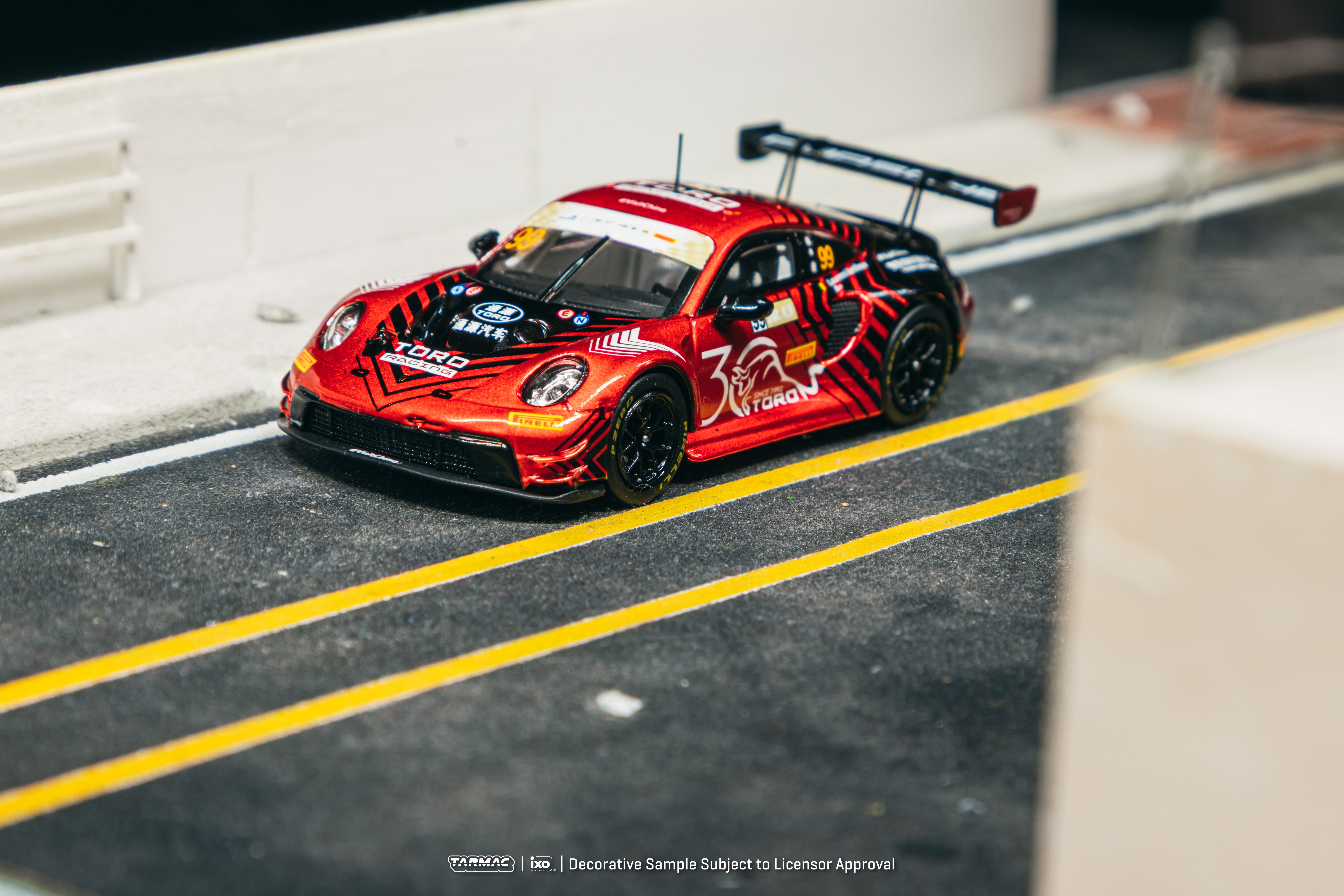 1/64 Scale Porsche 911 GT3 R Macau GT Cup Diecast Model Car - Tarmac Works x iXO Models FIA GT World Cup 2023 #99 Special Edition - Perfect for Collectors, Racing Fans & Display Cases