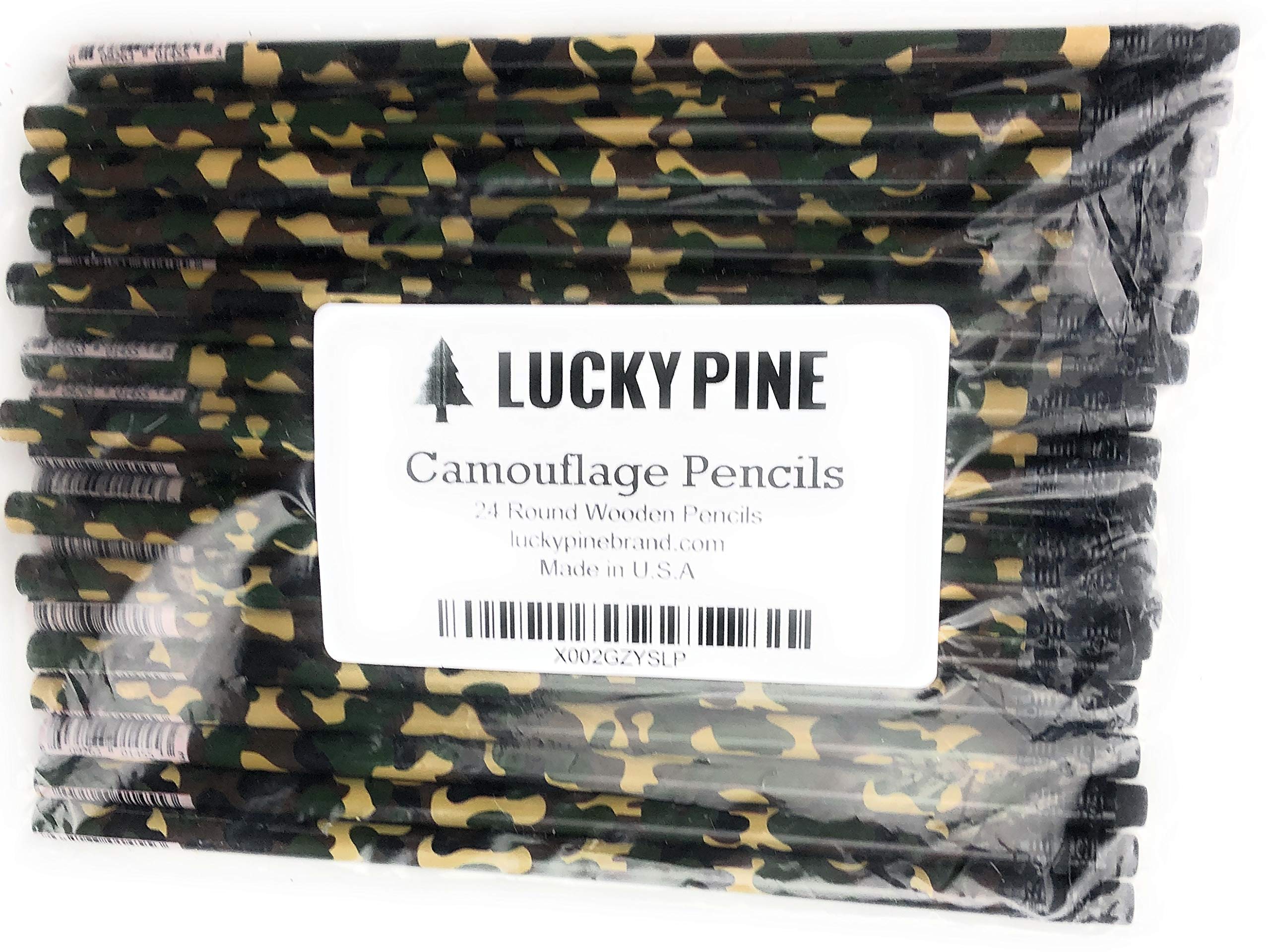 Tactical Camouflage Pencils Set - Military & Hunting Writing Tools - 24 Pack American Made - Perfect for Outdoor Adventures, Survival Kits & Office Use