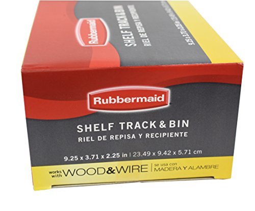 Rubbermaid Pantry Organization Shelf Track and Bin - Space-Saving Storage Solution for Kitchen Cabinets and Shelves