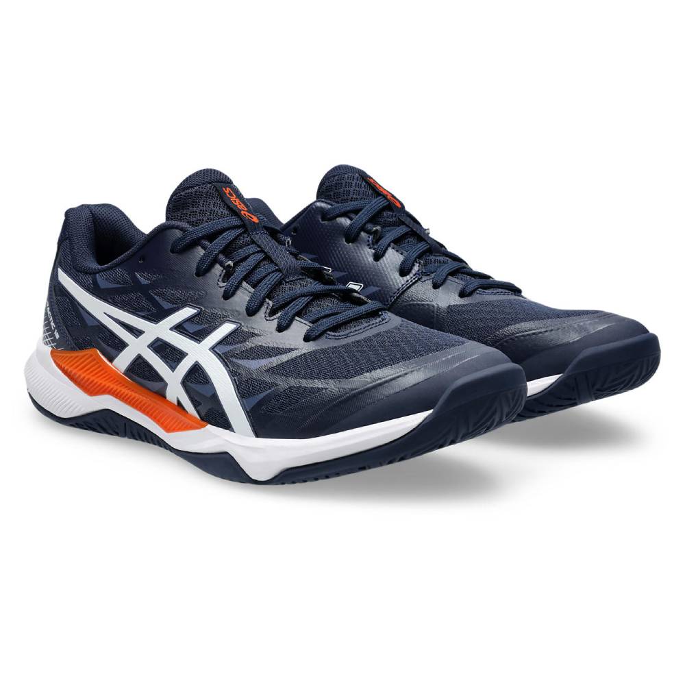 ASICS Gel Tactic 12 Men's Volleyball Shoes - Indoor Court Shoes for Badminton, Squash & Tennis - Lightweight & Supportive Athletic Shoes (Midnight/White) - Perfect for Gym Training & Competitive Sports