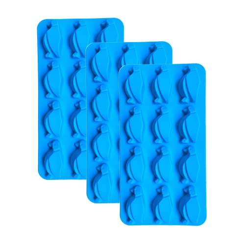 3-Pack Funny Penguin Shaped Silicone Molds for Chocolate & Ice Cubes - Perfect for Birthday Parties, Baby Showers & DIY Candy Making