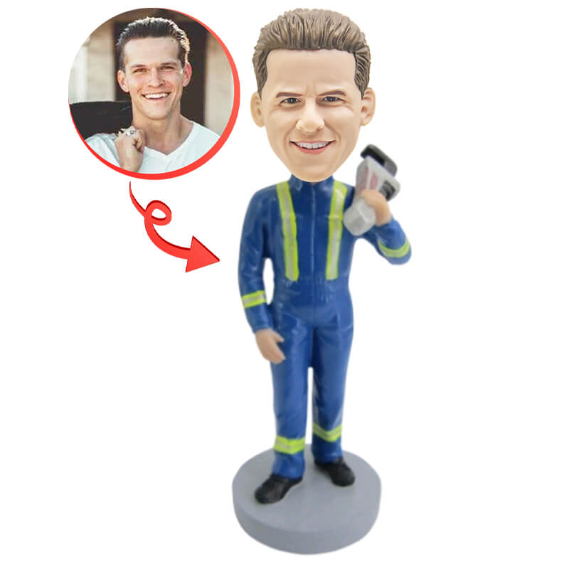 Custom Construction Worker Bobblehead - Personalized Figurine for Gifts, Office Decor & Construction Enthusiasts | Perfect for Birthdays, Retirements & Team Appreciation