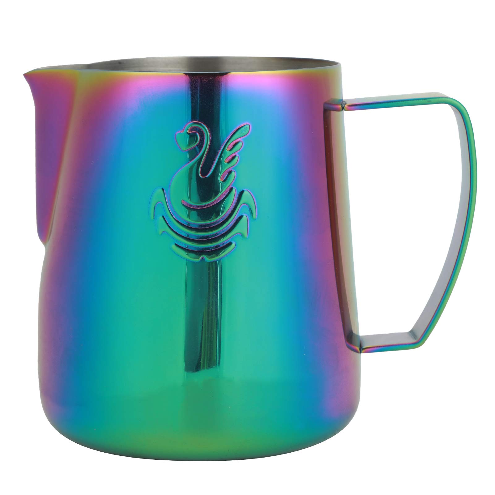 Premium 400ml Stainless Steel Milk Frothing Pitcher - Thickened, Ergonomic Handle for Perfect Latte, Cappuccino & Hot Chocolate - Ideal for Home Baristas, Coffee Shops & Cafes (Dishwasher Safe)