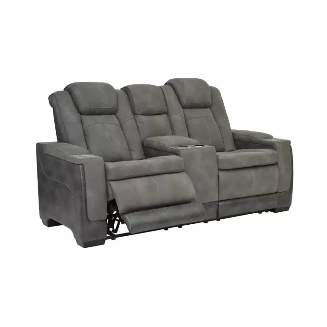 Next Generation DuraPella Power Reclining Loveseat with Console - Modern Comfort for Living Room, Home Theater & Small Spaces