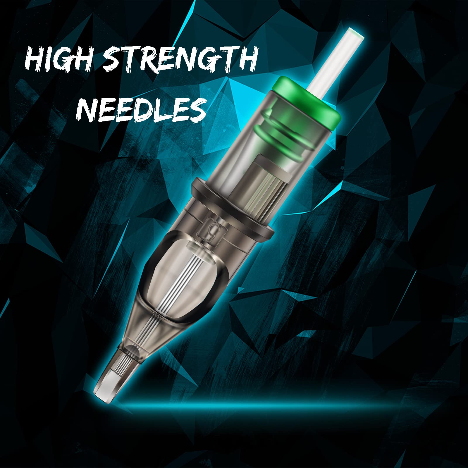 20pcs Magnum Needles - Narkysus 1207M1 Standard 0.35mm Single Magnum Disposable Needles for Rotary Tattoo Machine - Professional Tattoo Artist Supplies for Lining, Shading & Coloring