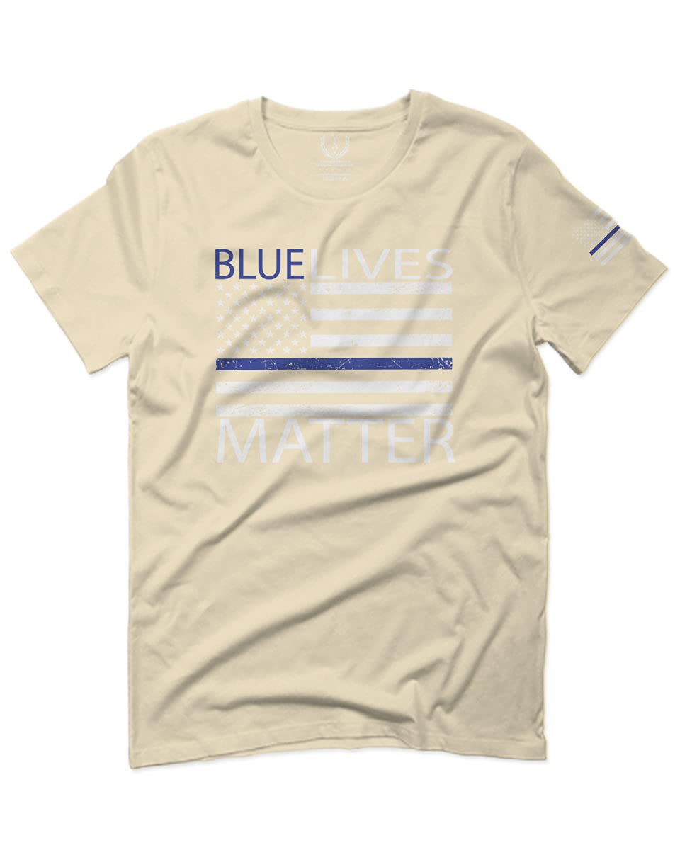 Thin Blue Line USA Flag T-Shirt - Blue Lives Matter Police Support Shirt for Men | Patriotic American Apparel for Law Enforcement Backers & First Responders