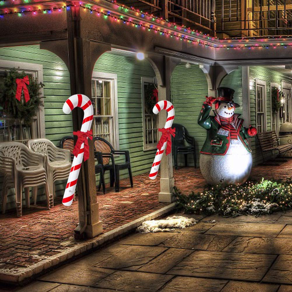 Joliyoou Inflatable Christmas Candy Canes - 6 Pack Holiday Party Decorations for Indoor & Outdoor Use - Perfect for Xmas Tree, Yard, and Festive Celebrations