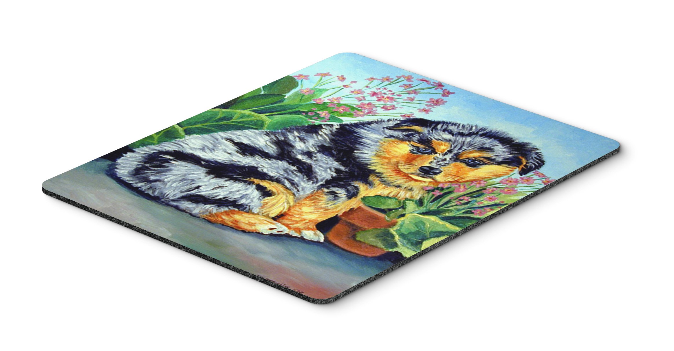 Australian Shepherd Puppy Mouse Pad - Large Washable Non-Slip Desk Mat for Home Office, Gaming & Computer Work | Hot Pad & Trivet for Kitchen Use | Caroline's Treasures 7045MP