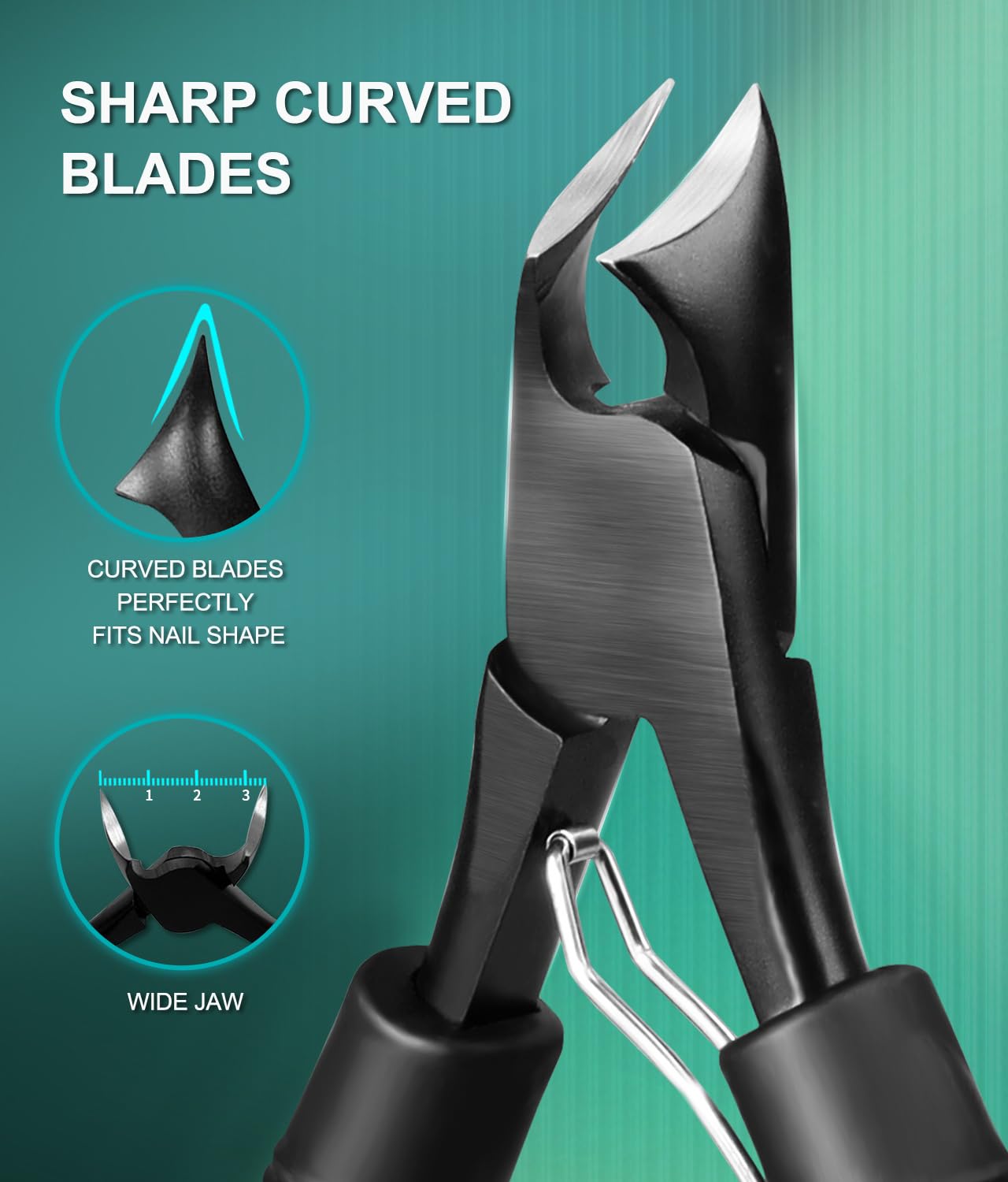 **Professional Wide Jaw Thick Toenail Clippers for Men & Seniors – Heavy Duty Sharp Nail Cutter Set with Bamboo Handle – Podiatrist-Recommended Ingrown Toe Nail Tool Kit – Perfect for Thick Nails & Home Pedicure Care**