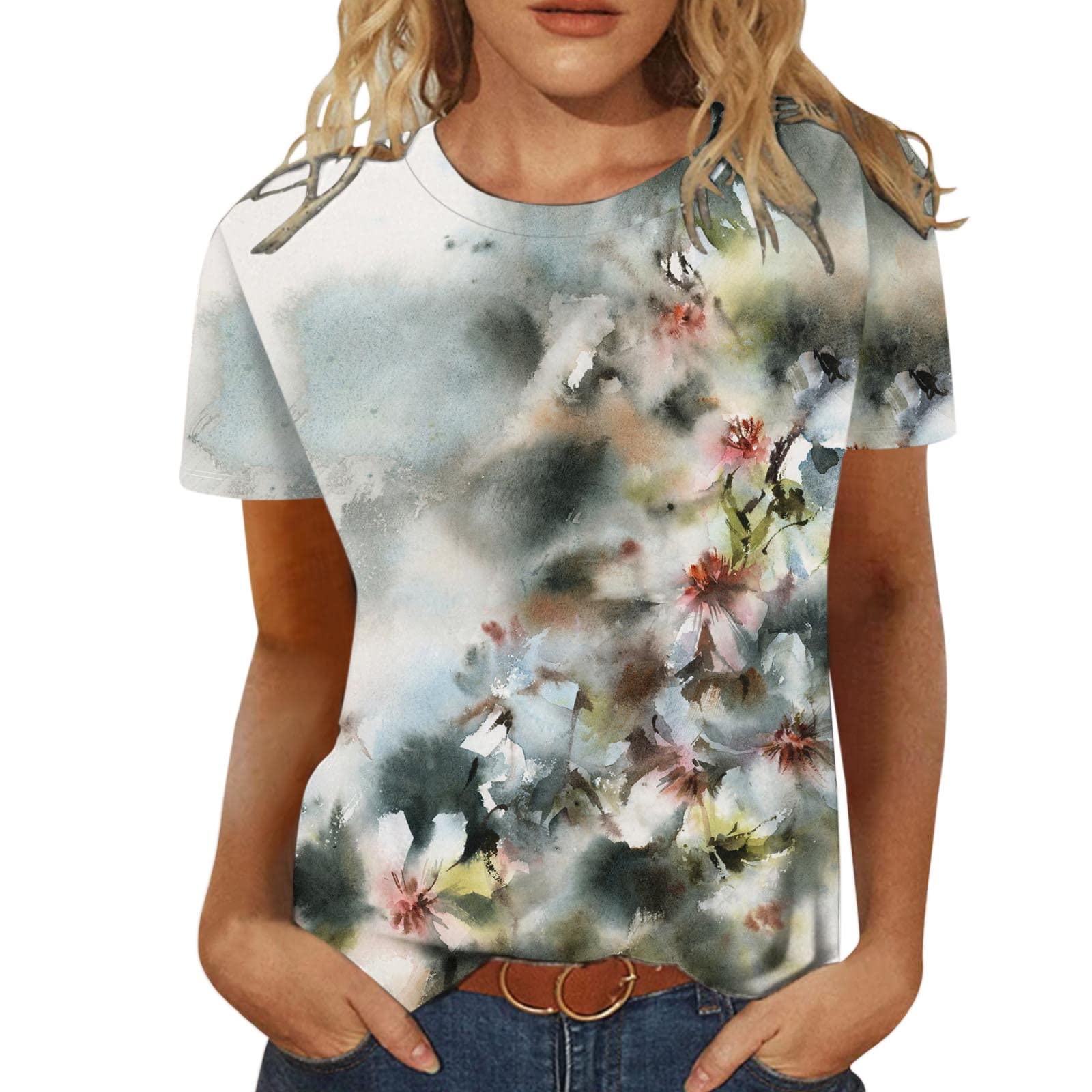 Women's Summer Tops - Casual Short Sleeve Shirts, Loose Fit Funny Graphic Tees for Beach, Vacation & Everyday Wear | Trendy Comfortable Blouses