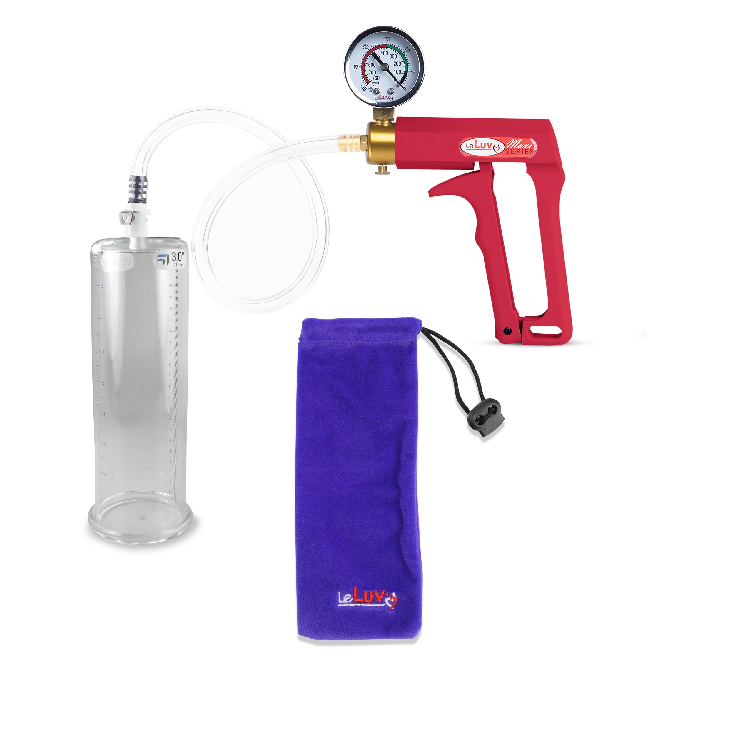 LeLuv Penis Pump with Pressure Gauge - 9