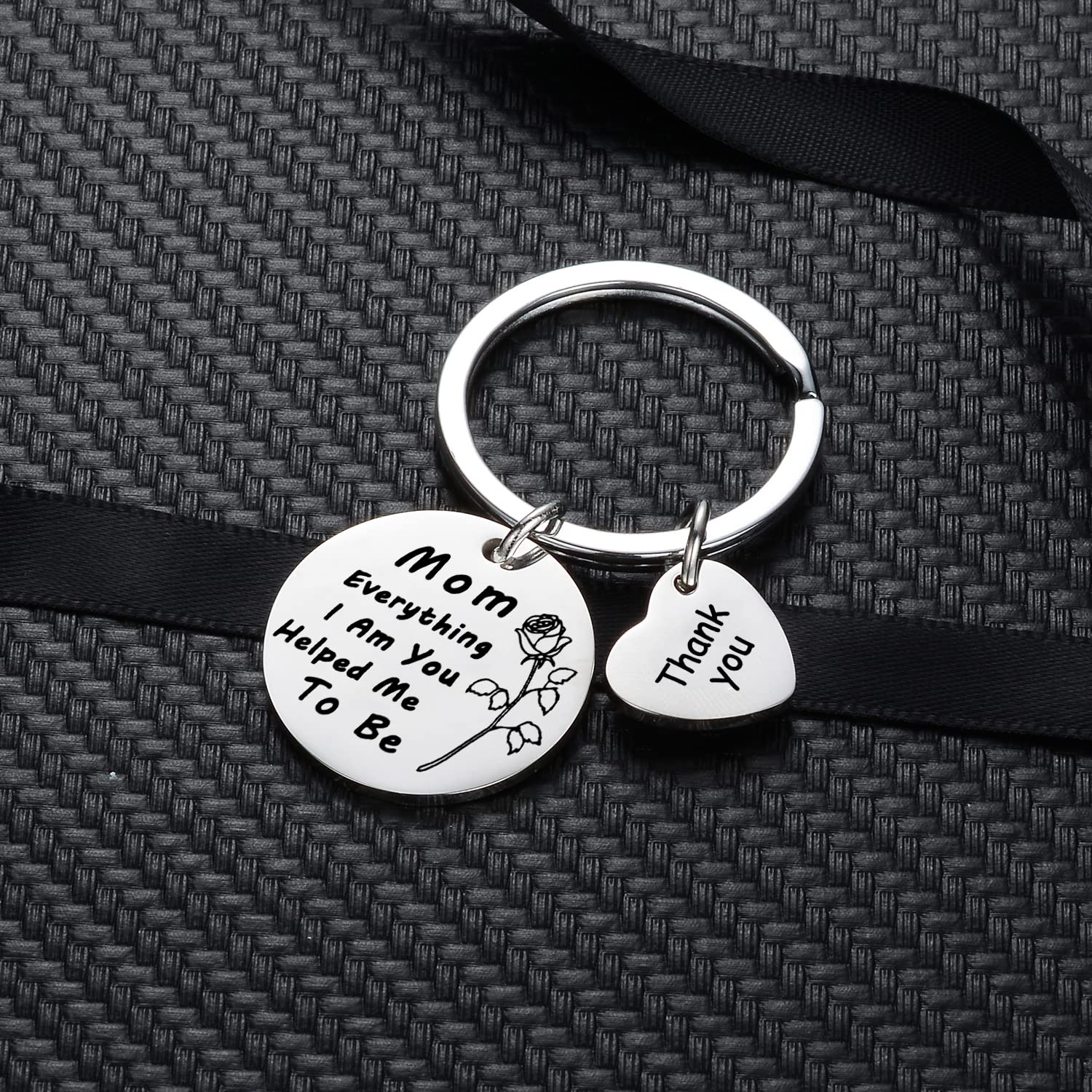 Personalized Mother's Day Gifts for Mom - Engraved Keychain from Daughter or Son - Thoughtful Thank You Appreciation Gift for Women - Perfect for Birthdays, Anniversaries & Special Occasions