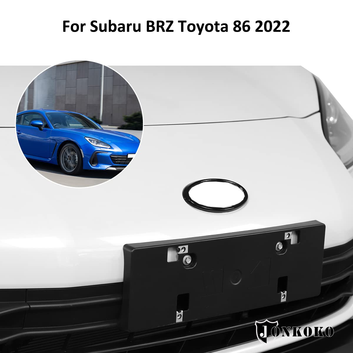 Subaru BRZ & Toyota 86 2022 Front Logo Cover - Black Hood Ring Trim Decorative Sticker | Car Accessories for Customization & Personalization | Perfect for Car Enthusiasts & Auto Modifications
