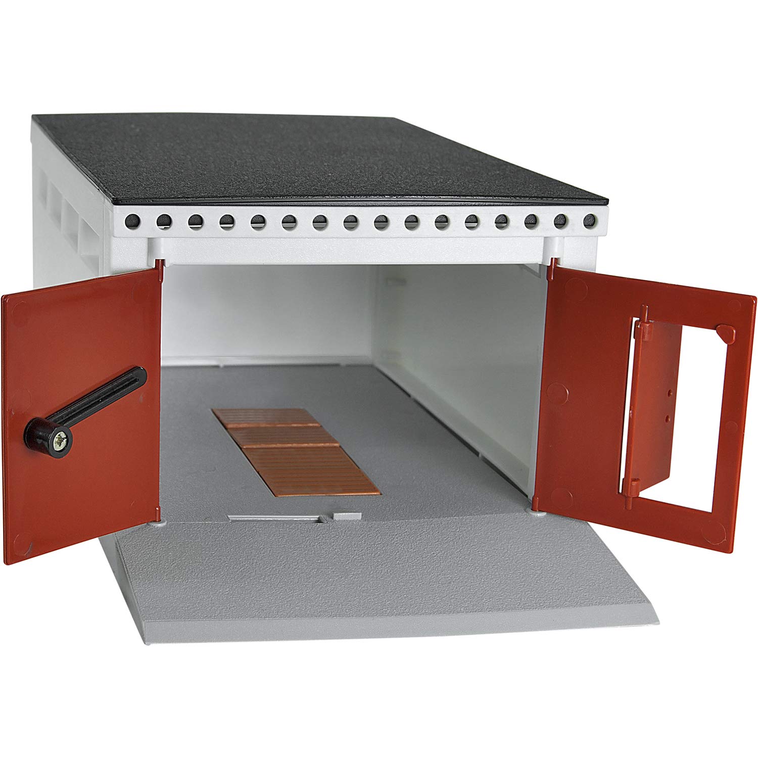1/32 1/36 1/43 Scale Russian Parking Garage Building Model with Open Doors - Collectible Diecast Car Display for Diorama & Train Layouts