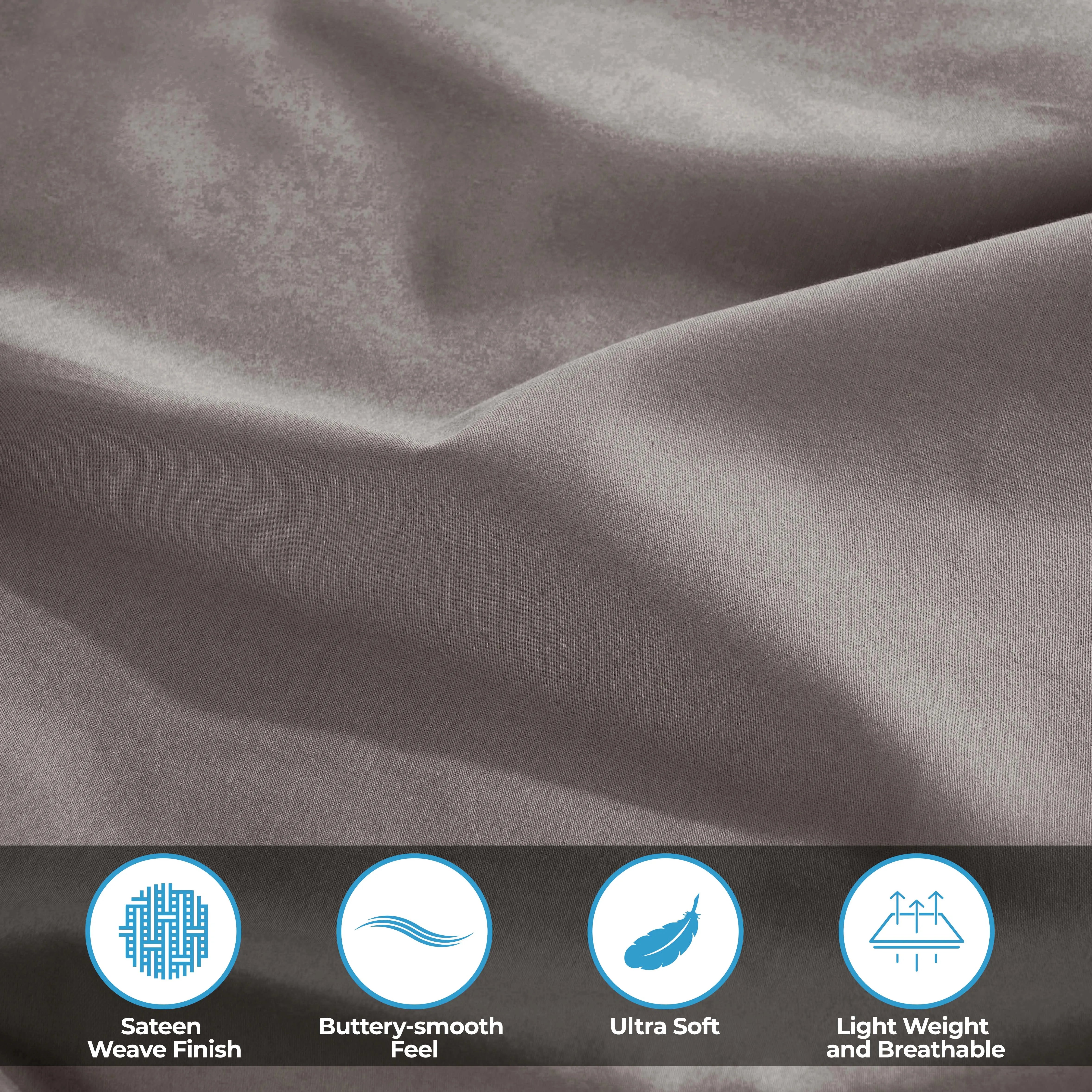 Premium 400 Thread Count Egyptian Cotton Deep Pocket Bed Sheet Set - Ultra Soft & Breathable for All-Season Comfort - Queen Size, White, 4-Piece Set - Perfect for Master Bedroom, Guest Room & Luxury Hotels