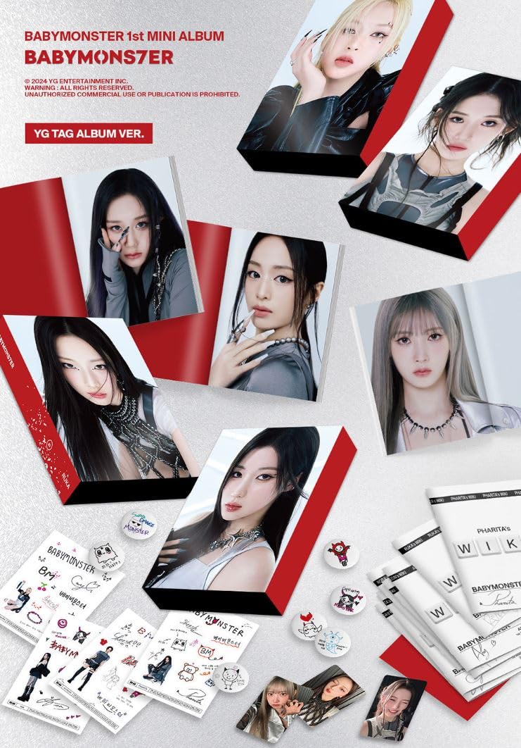 BABYMONSTER BABYMONS7ER 1st Mini Album YG TAG Album Ver (AHYEON) - Kpop Merchandise, YG Entertainment Collectible, Perfect for Kpop Fans and Album Collectors