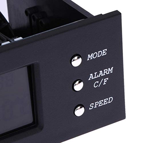 New Fan Speed Controller with LCD Panel - 525 Bay Front, 3 Fan Speed Settings, CPU Temperature Sensor for PC Cooling - Perfect for Gaming Rigs & Workstations