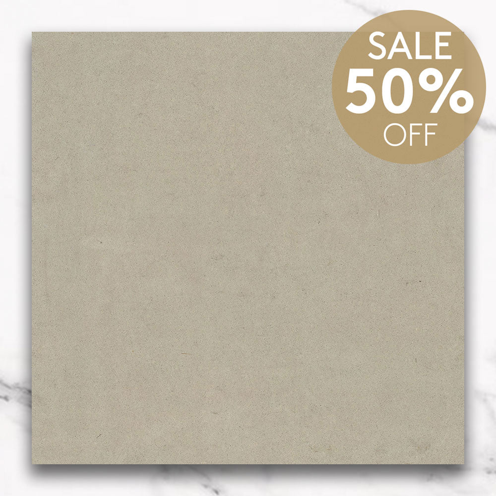 Premium 600x600 Polished Porcelain Tile - Matte Concrete Finish - Durable Flooring for Living Room, Kitchen & Commercial Spaces