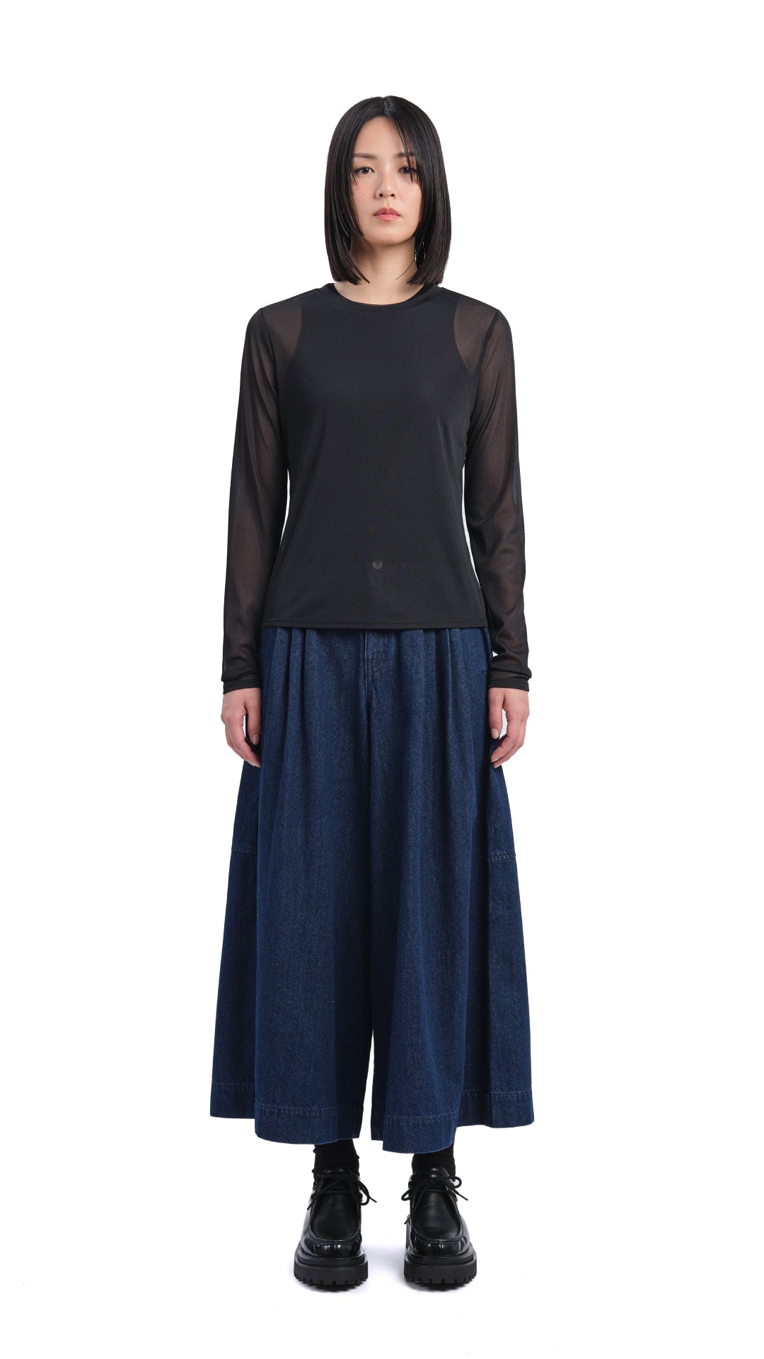 Sheer Mock Neck Top for Women - Elegant Long Sleeve Blouse for Casual Wear, Office, Date Night & Layering