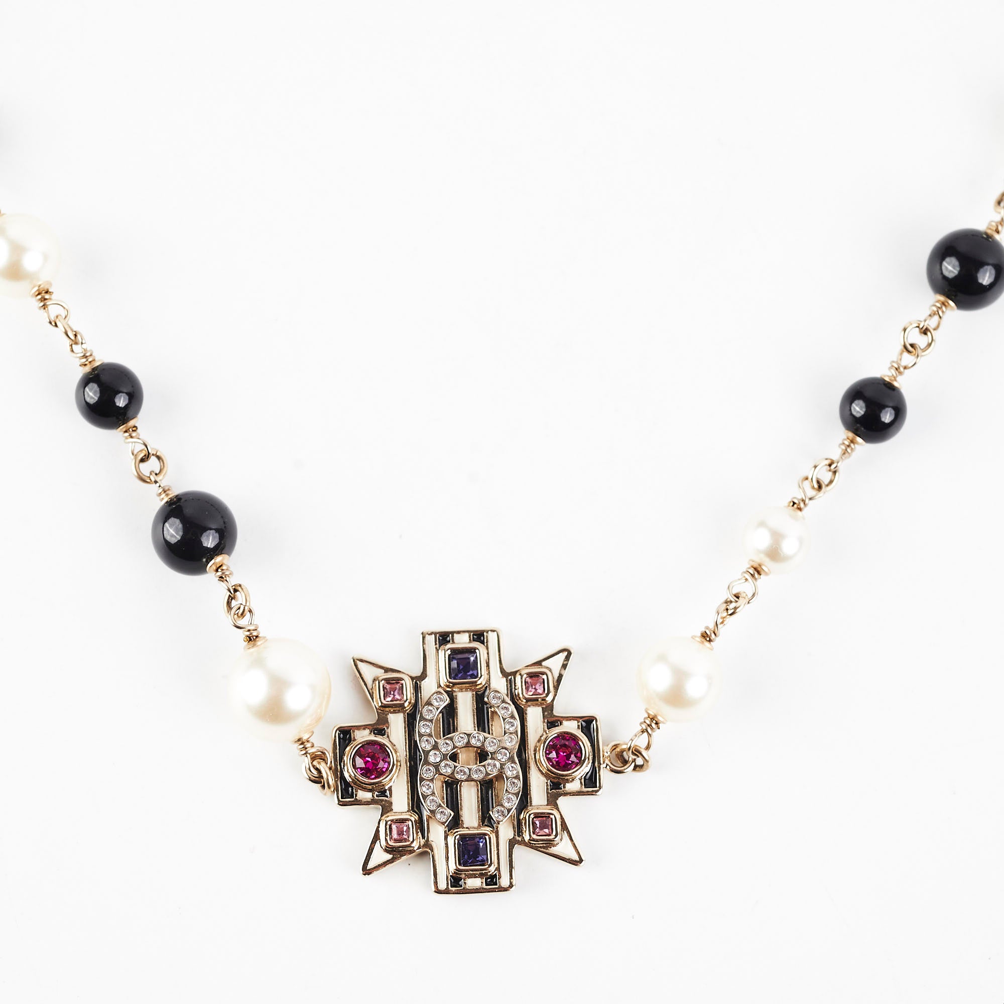 Chanel Long Pearl Crystal Necklace for Women - Elegant Luxury Fashion Jewelry Gift for Party, Wedding & Special Occasions