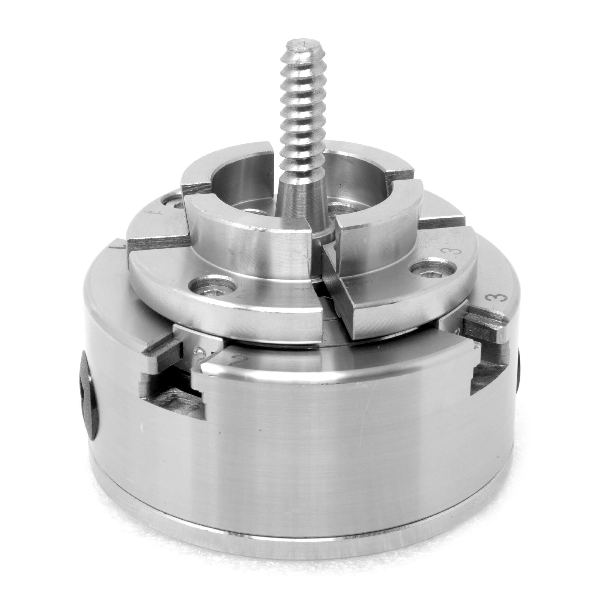 WEN LA4374 3.75 Inch 4 Jaw Self Centering Lathe Chuck Set with 1 Inch x 8TPI Thread - Perfect for Metalworking, Woodturning, and DIY Projects on Mini Lathes