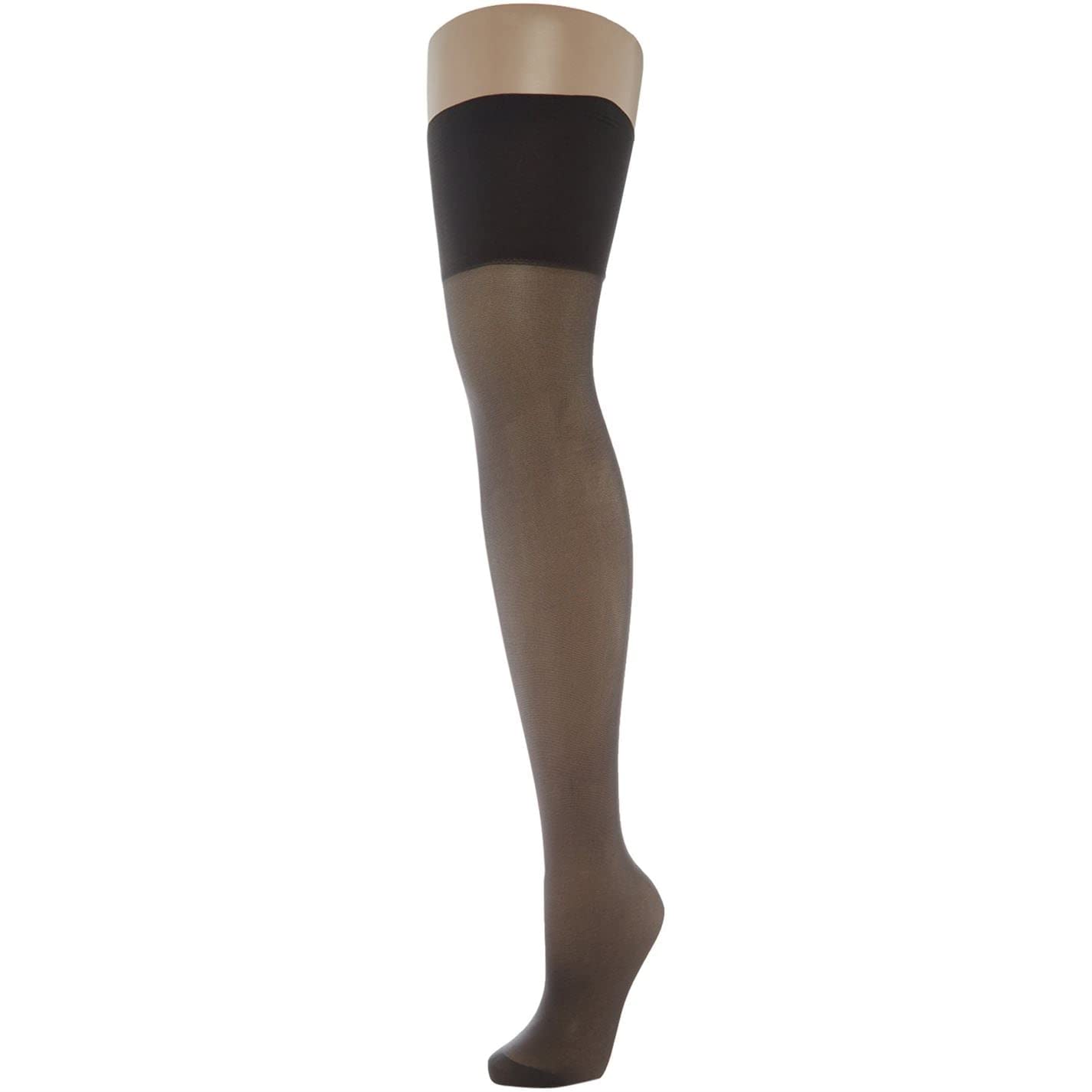 24/7 Stockings 2-Pack - Barely Black & Medium Sheer Pantyhose for Women | Comfortable Everyday Wear, Office & Special Occasions