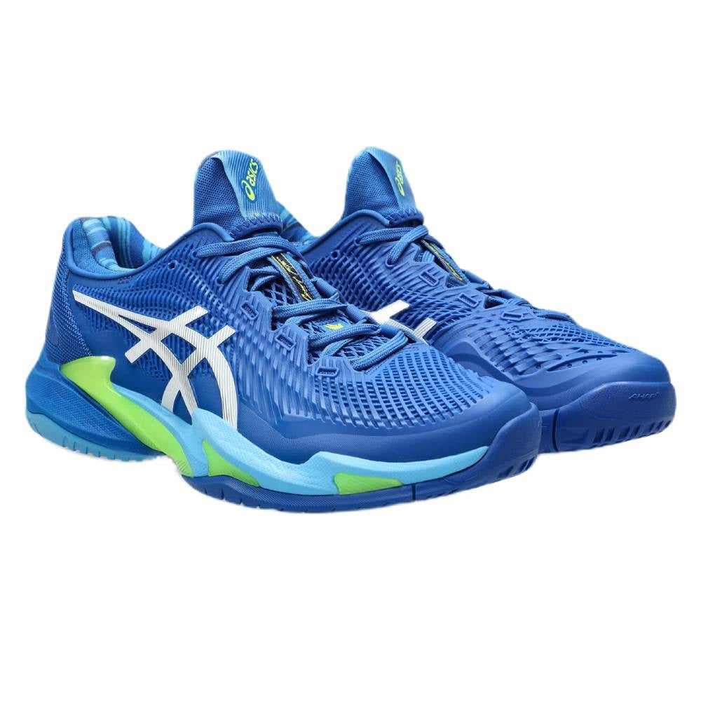 ASICS Court FF 3 Novak Men's Tennis Shoes - Blue/White | High-Performance Tennis Footwear for Competitive Play & Court Training | Perfect for Hard Courts & Clay Courts