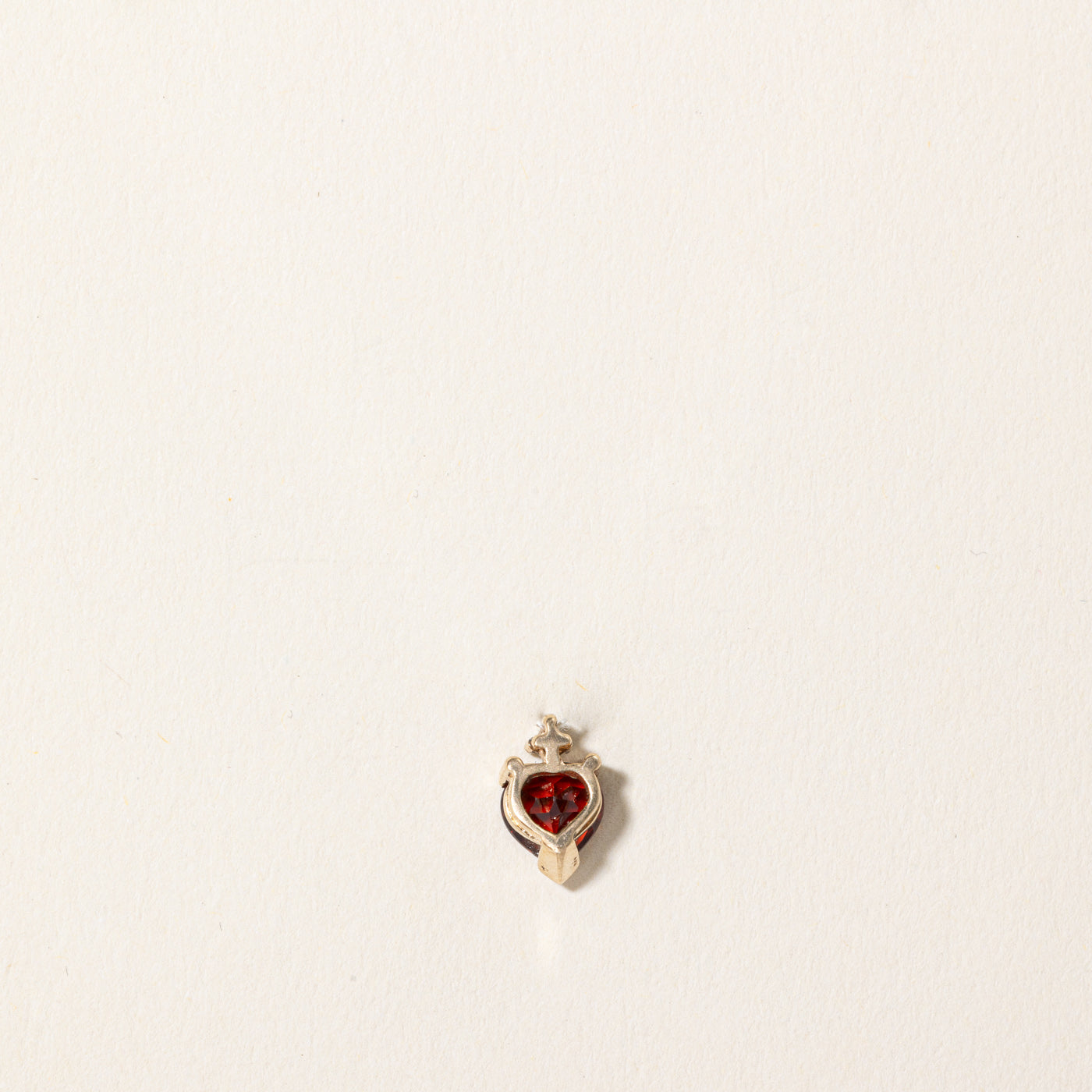 Garnet & Diamond Heart Pendant Necklace - 0.90ct Garnet & 0.01ct Diamond - Romantic Gift for Valentine's Day, Anniversary or Special Occasion