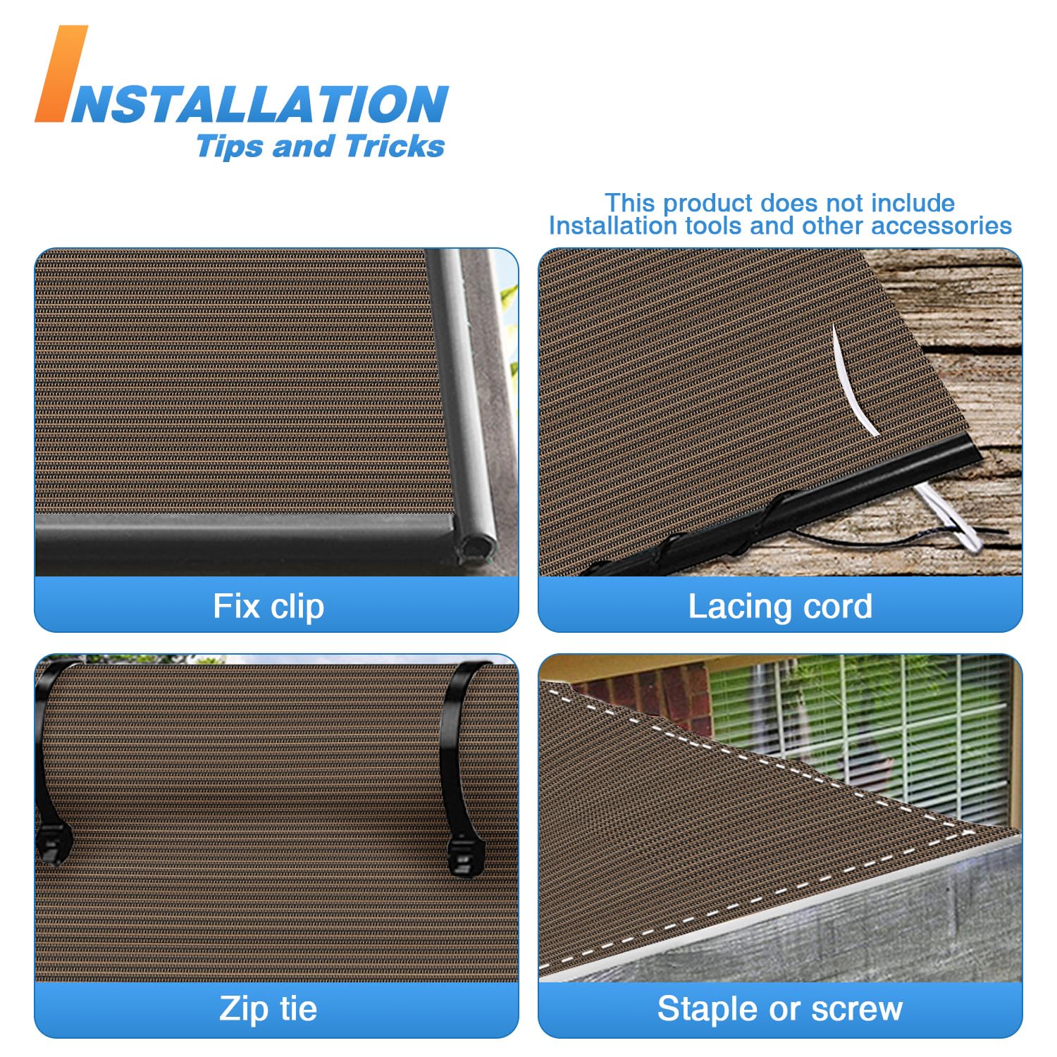 TANG Sunshades Depot 8x126 Ft Brown Sunscreen Shade Fabric Roll - 95% UV Block Privacy Screen & Windscreen - Durable Mesh Shade Cloth for Outdoor Garden, Greenhouse, Barn, and Patio Protection