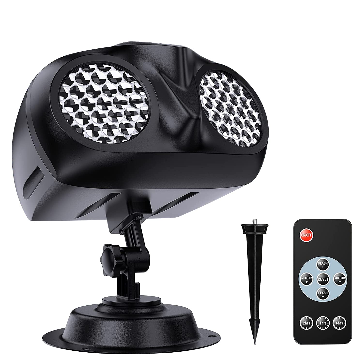 FLITI Christmas Snowflake Projector Lights - Waterproof LED Snowfall Spotlight with Remote Control, Rotating Snowflake Projector for Halloween, Xmas Party, Holiday Garden Decor - Perfect for Indoor & Outdoor Festive Lighting