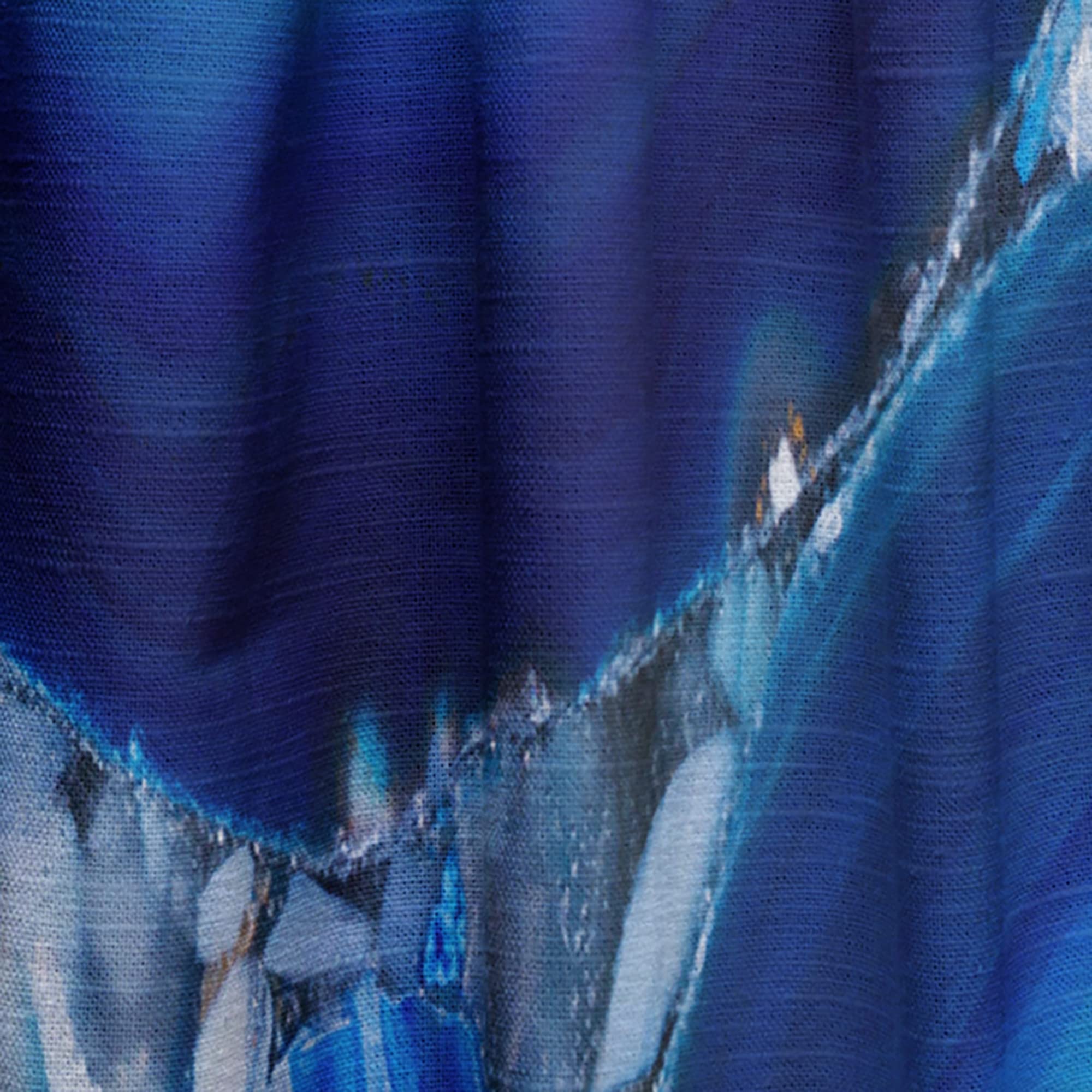 DesignQ Blue Agate Geode Thermal Insulated Curtains - Single Panel 52x120 Inches - Elegant Drapes for Bedroom & Living Room - Energy Saving Window Treatment for Home Decor