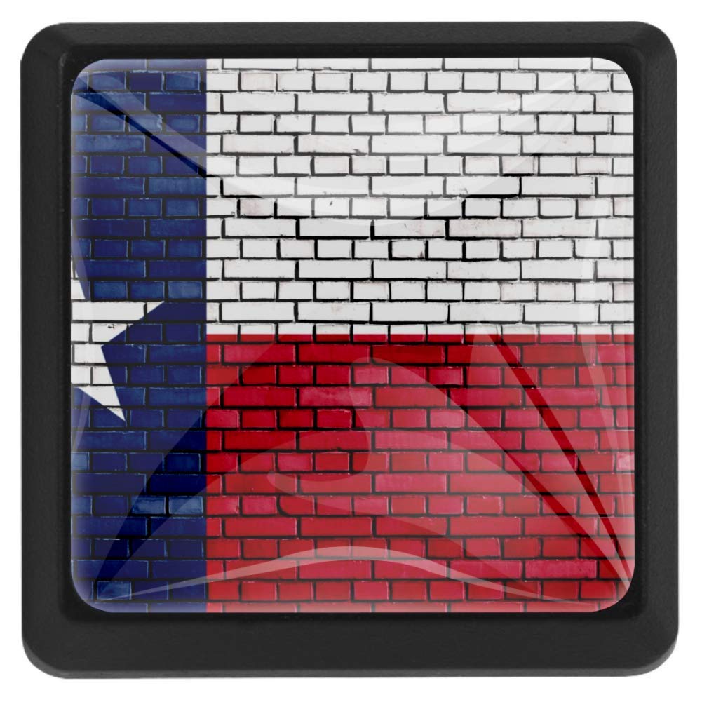 Texas Flag Drawer Knobs - 3pcs Cabinet Pulls for Wardrobe & Dresser