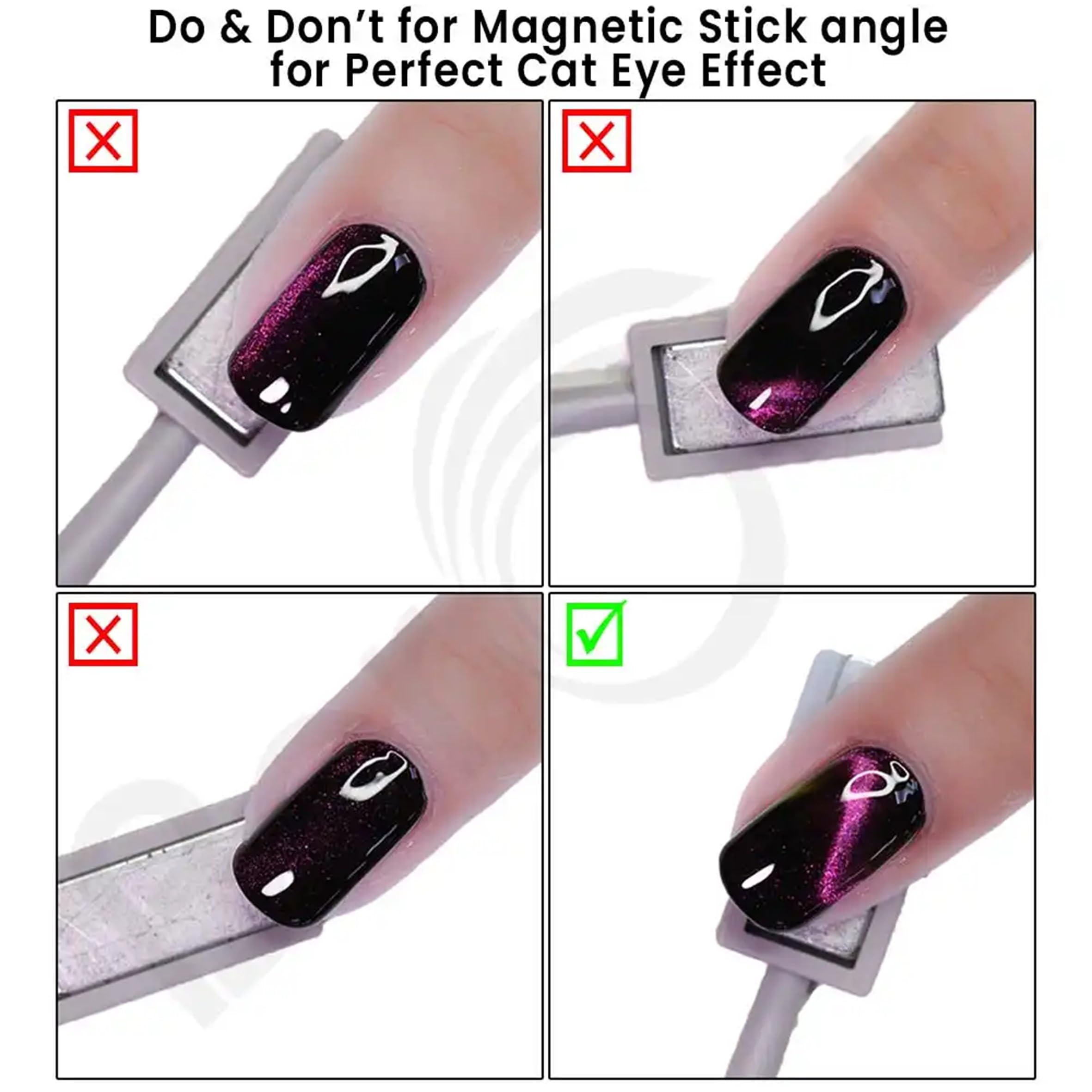 Trendy Cat Eye Nail Magnet for Women - Create Stunning Cat Eye Nail Art Designs Easily | Perfect for DIY Manicures, Salon Nails & Special Occasion Nail Art