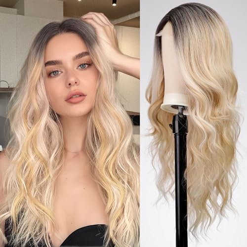 Mixed Blonde With dark roots