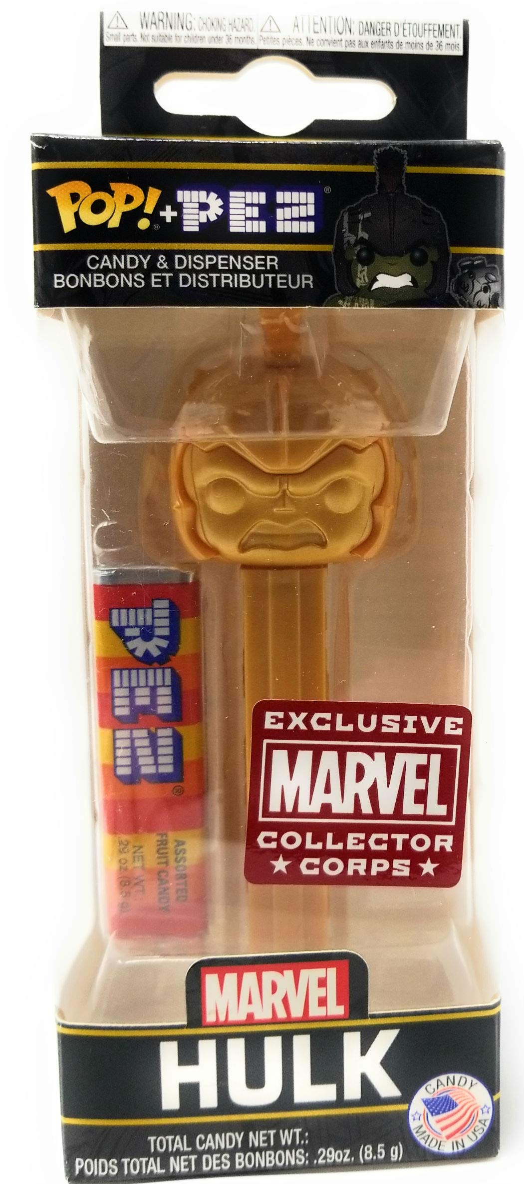Limited Edition POP! Pez Dispenser - Ragnarok Gladiator Hulk Gold Variant Collectible | Marvel Avengers Movie Merchandise | Perfect for Gifts, Display & Pop Culture Fans