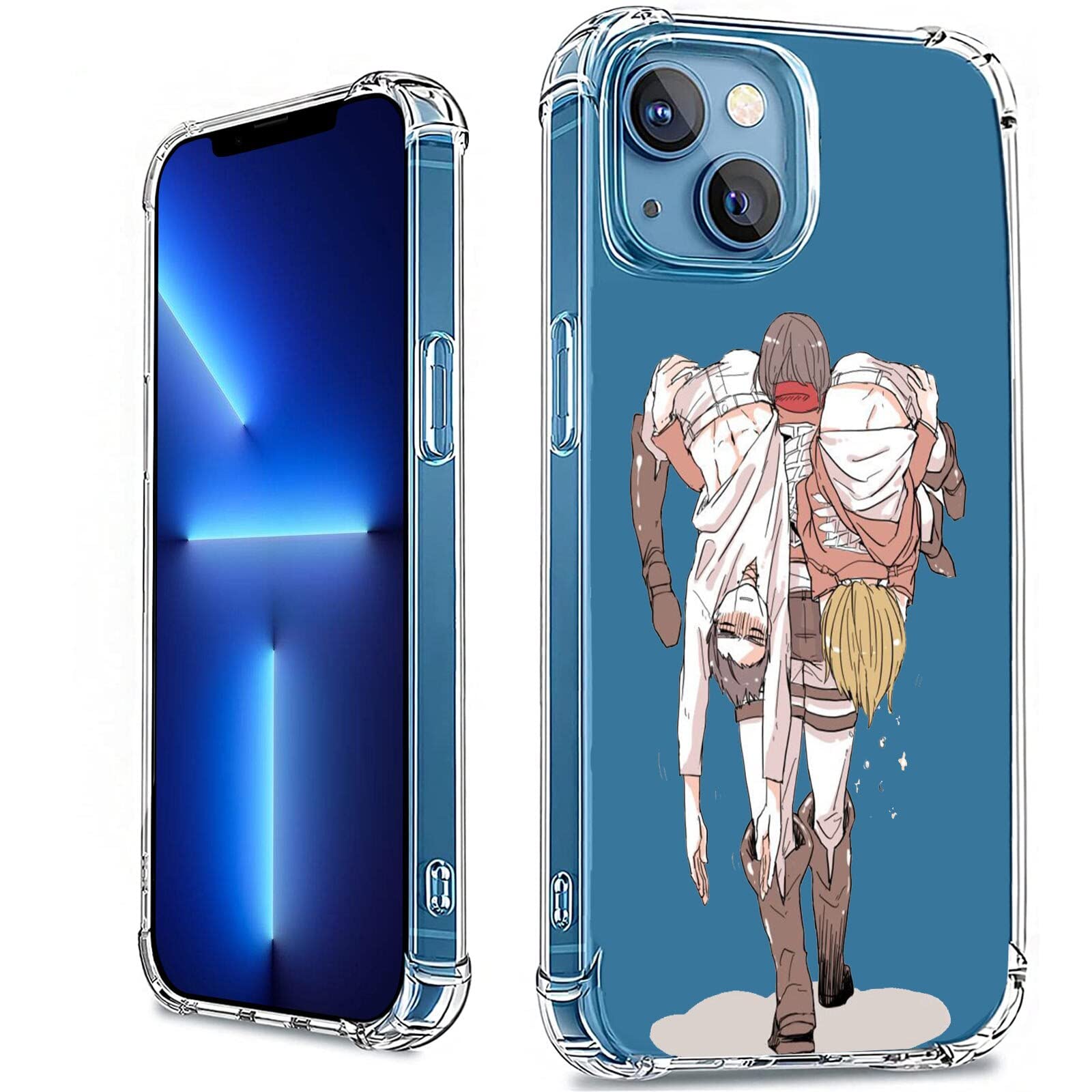 **Mikasa Attack on Titan Anime Clear TPU Bumper Phone Case for iPhone 7/8/Plus/X/XR/XS Max/11/12/13 Pro Max/Mini/SE 2020 - Durable & Scratch-Resistant - Perfect for Fans & Daily Protection (iPhone 12 Pro, FF2081)**